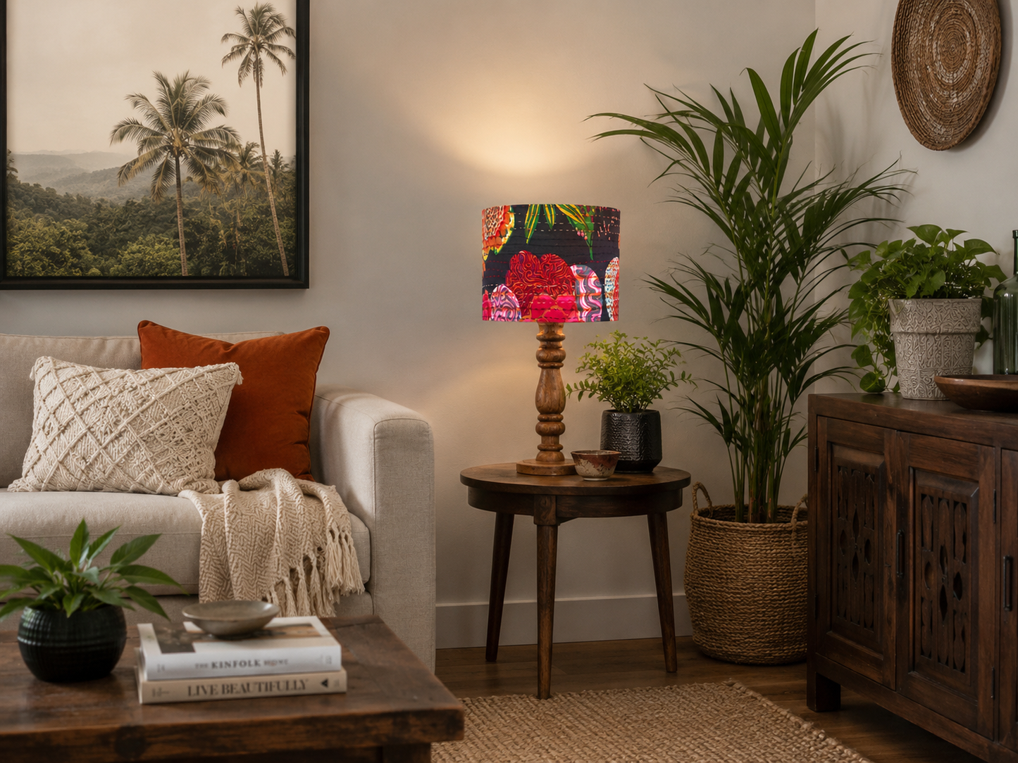 Lamp - Kantha | Black Floral
