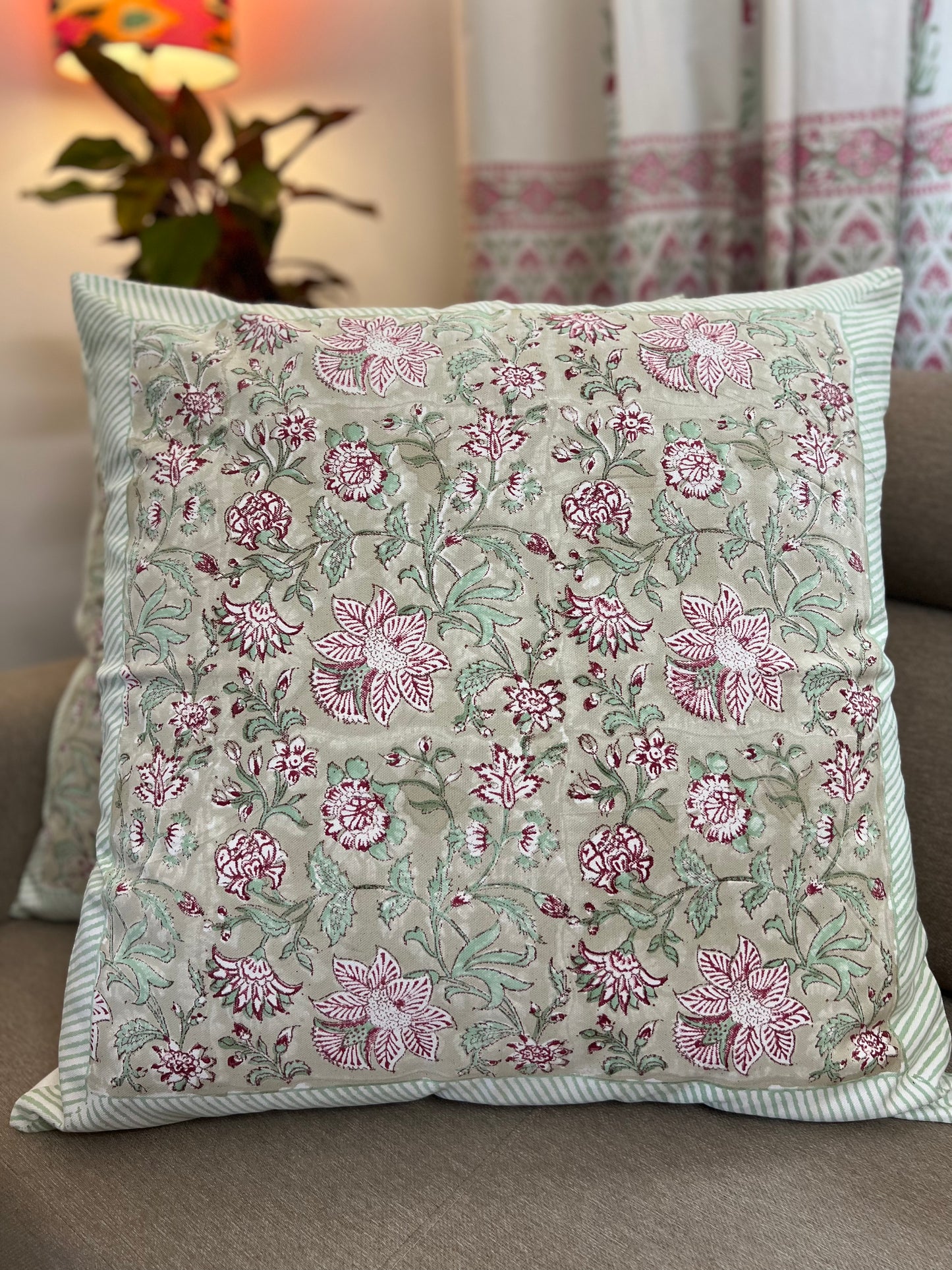 Pair | Big Cushion Covers | 24*24 Inches | Canvas Comfort