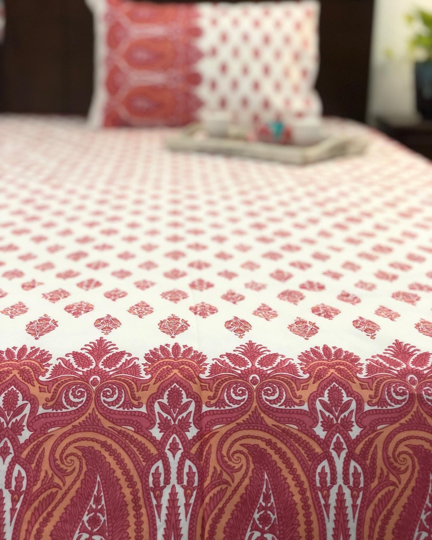 Super King Size | 108*108 Inches | Pink Bloom