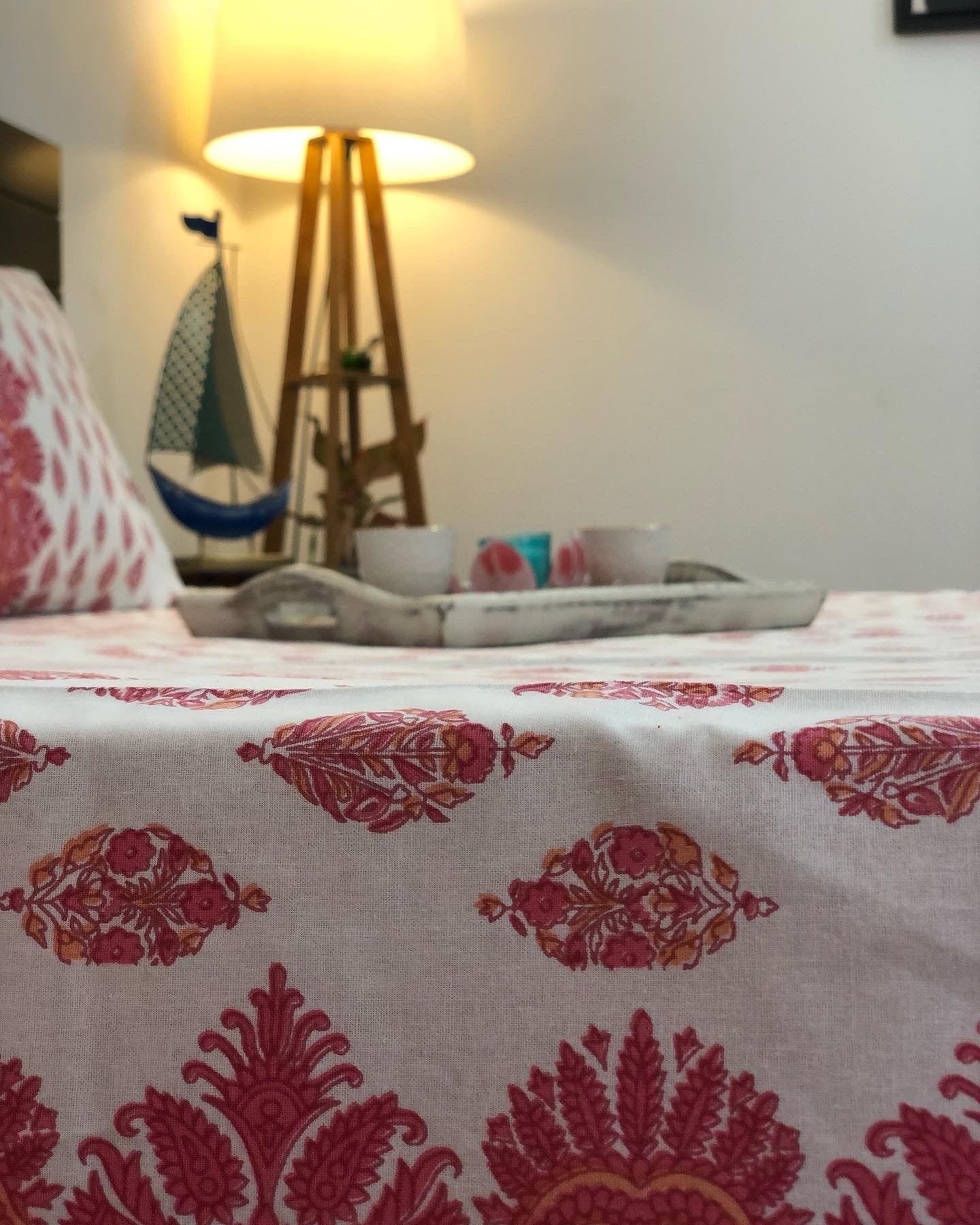 Super King Size | 108*108 Inches | Pink Bloom