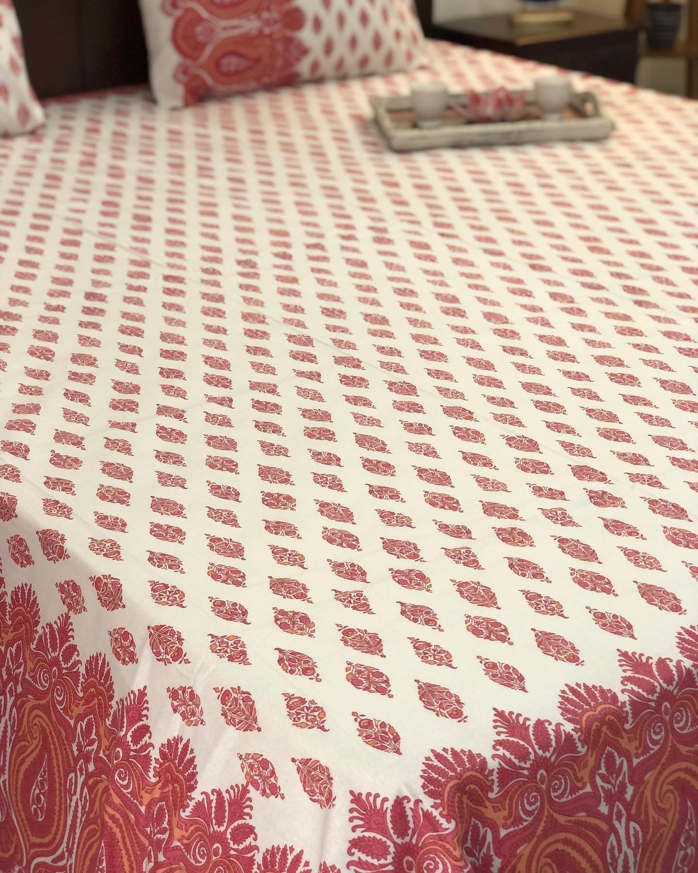 Super King Size | 108*108 Inches | Pink Bloom