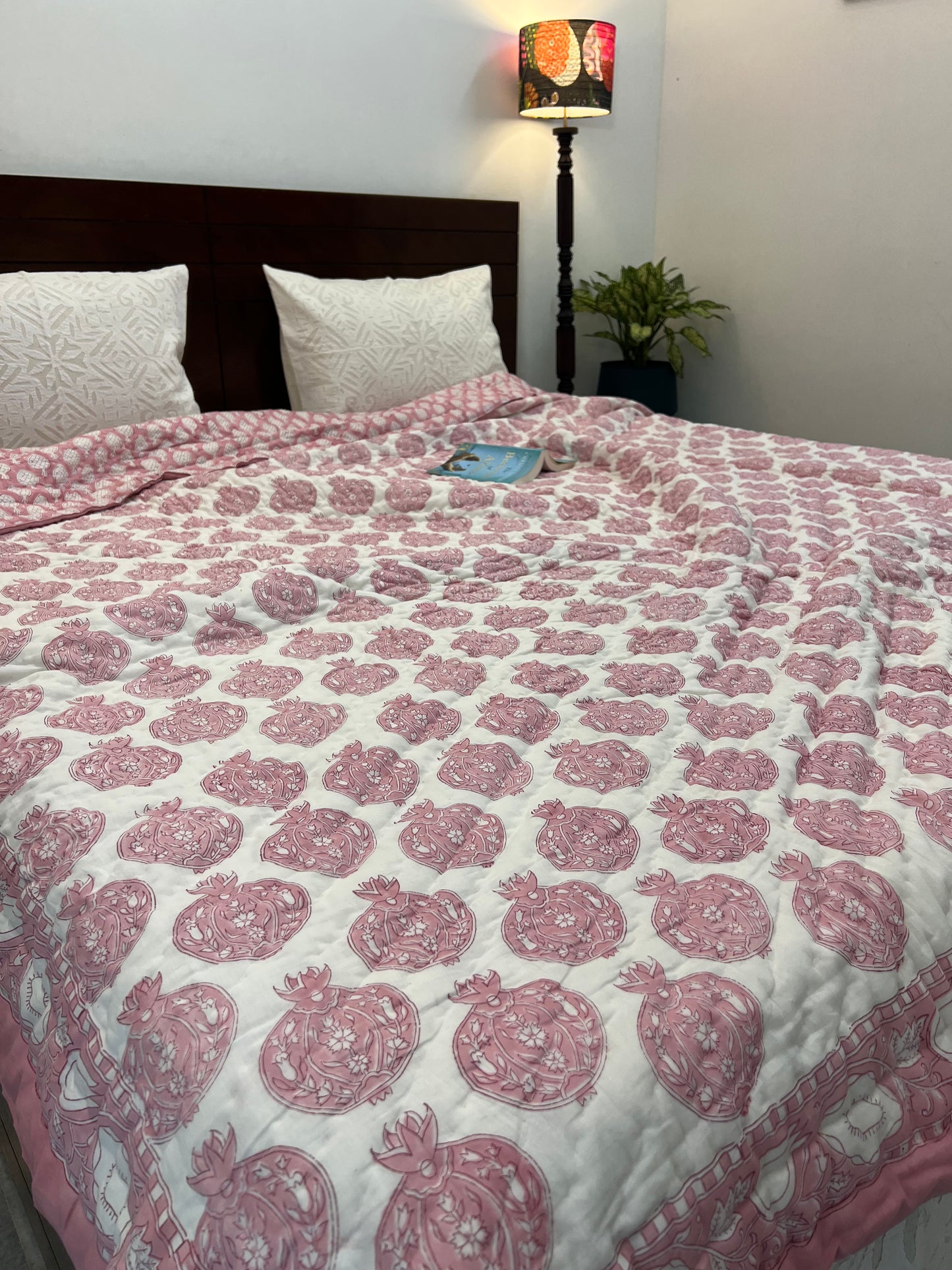 Quilt - Hand Block Quilt | Pomegranate