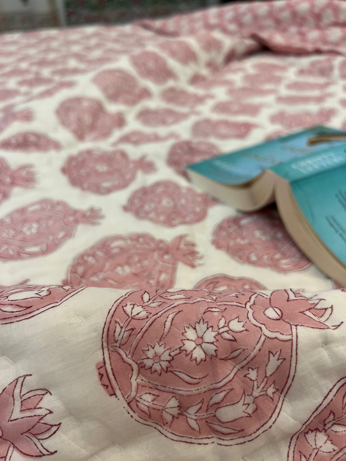 Quilt - Hand Block Quilt | Pomegranate