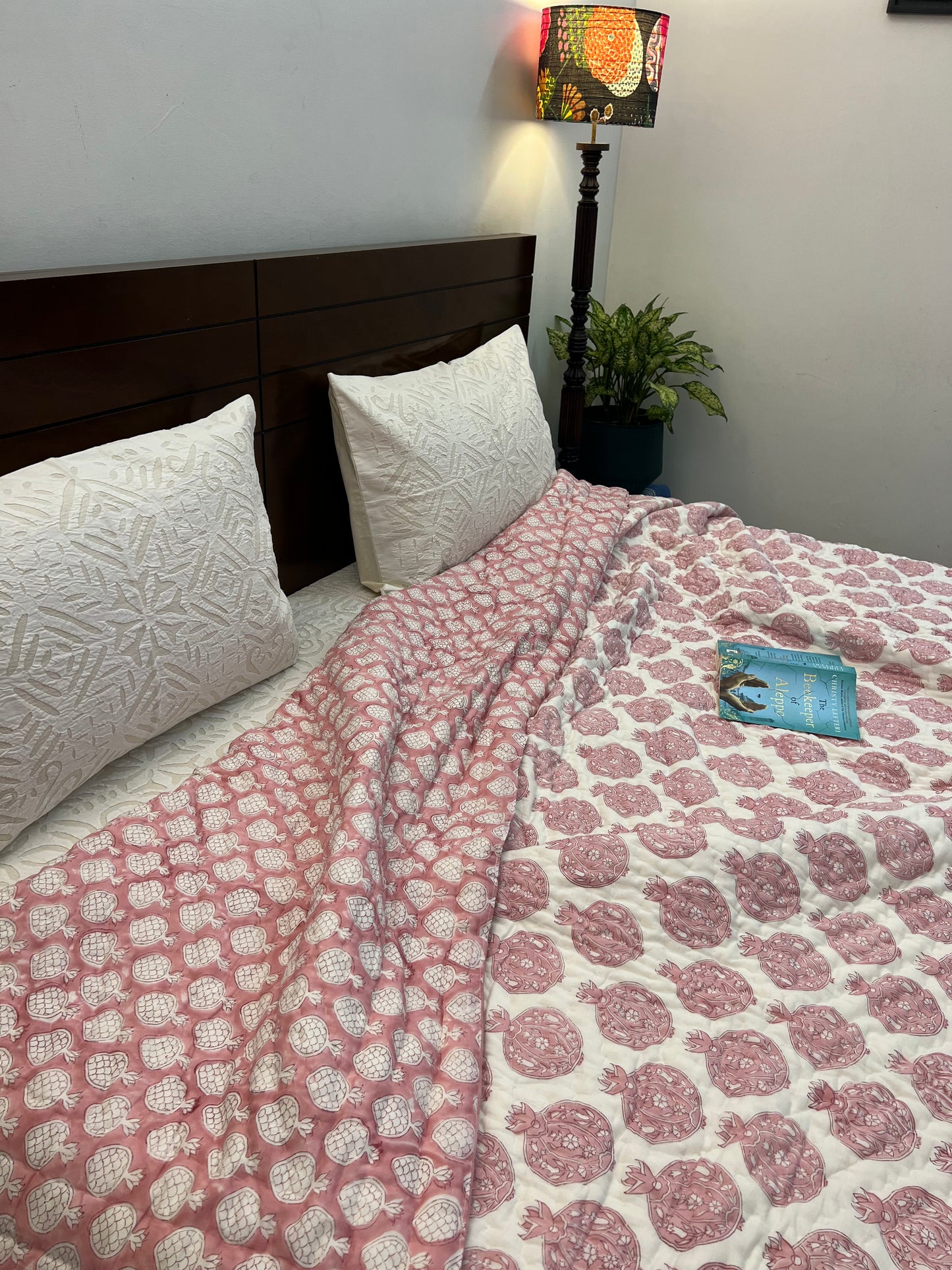Quilt - Hand Block Quilt | Pomegranate