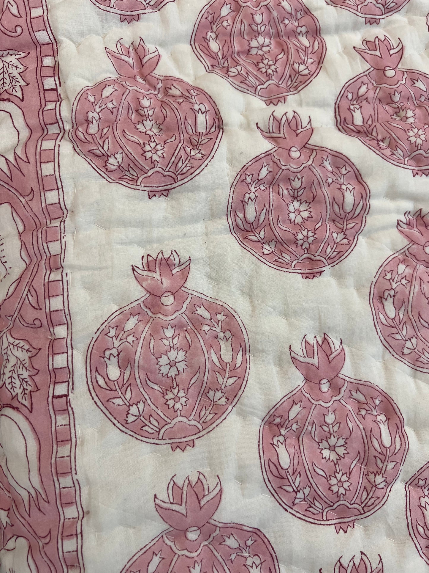 Quilt - Hand Block Quilt | Pomegranate