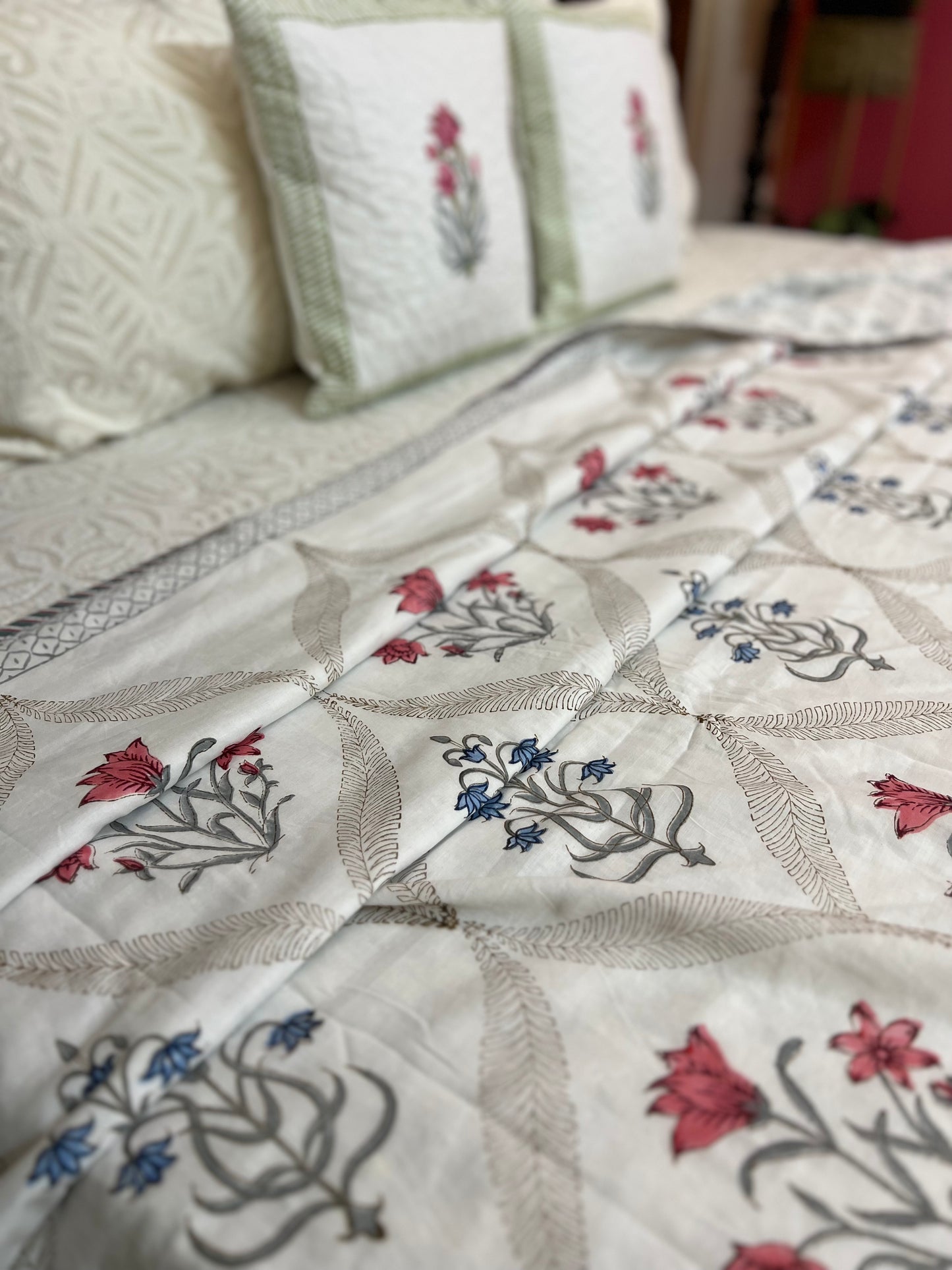 Reversible Hand Block Dohar | Sunahari