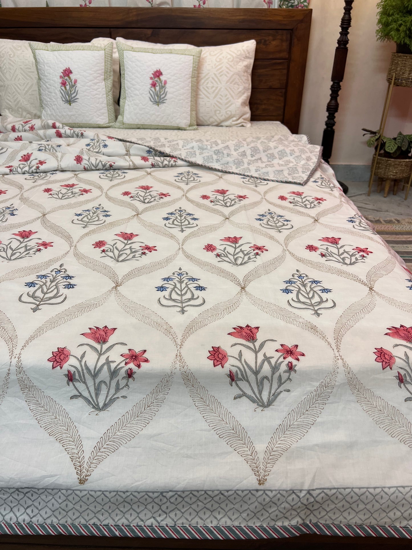 Reversible Hand Block Dohar | Sunahari