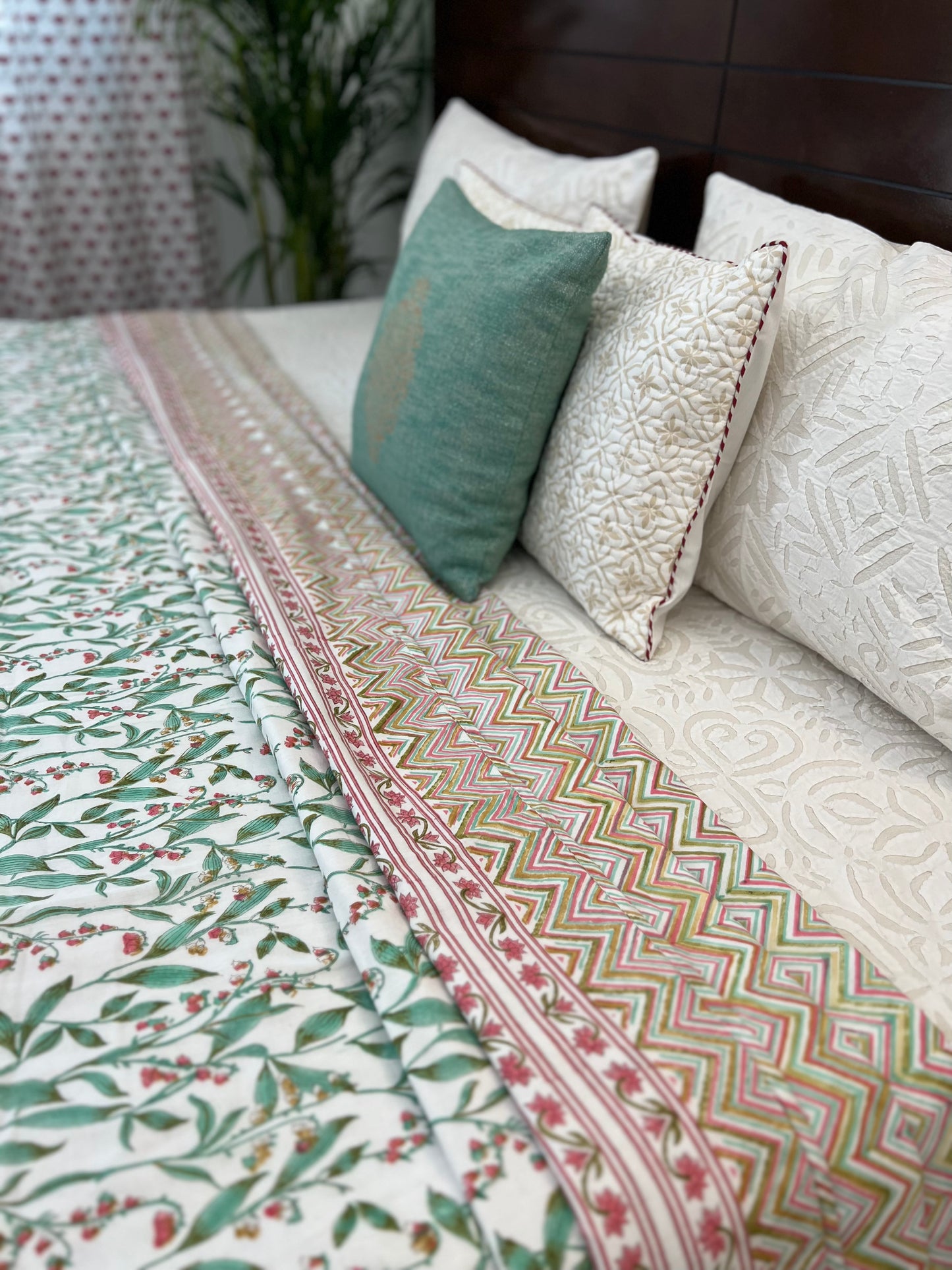 Reversible Hand Block Dohar | King Size | 90*108 Inches | Baag