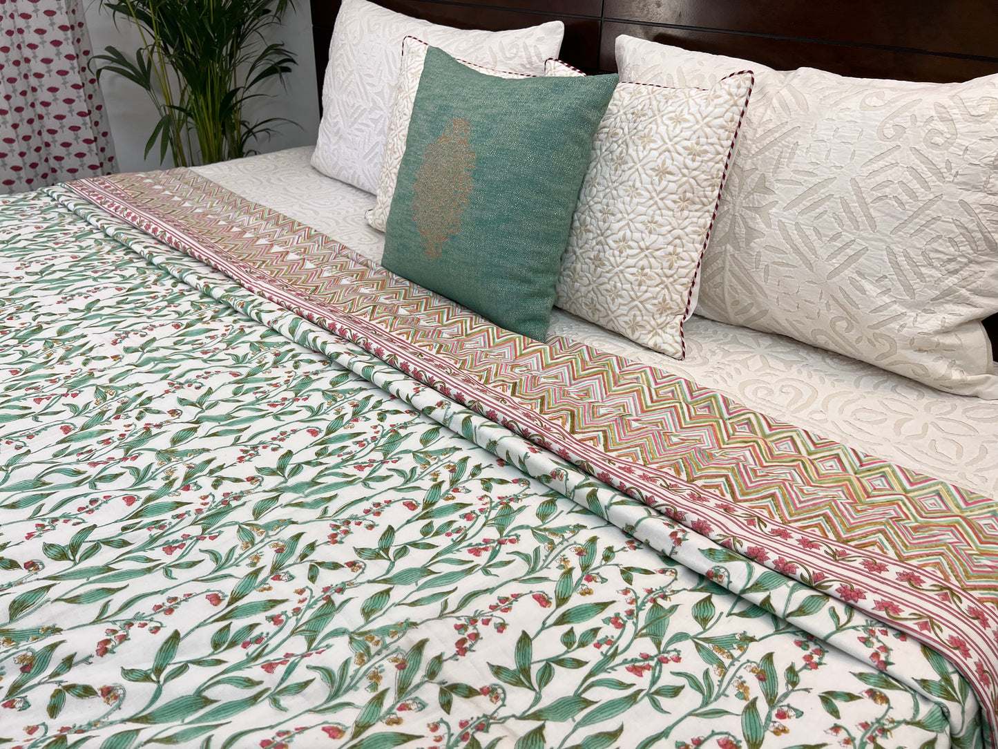Reversible Hand Block Dohar | King Size | 90*108 Inches | Baag