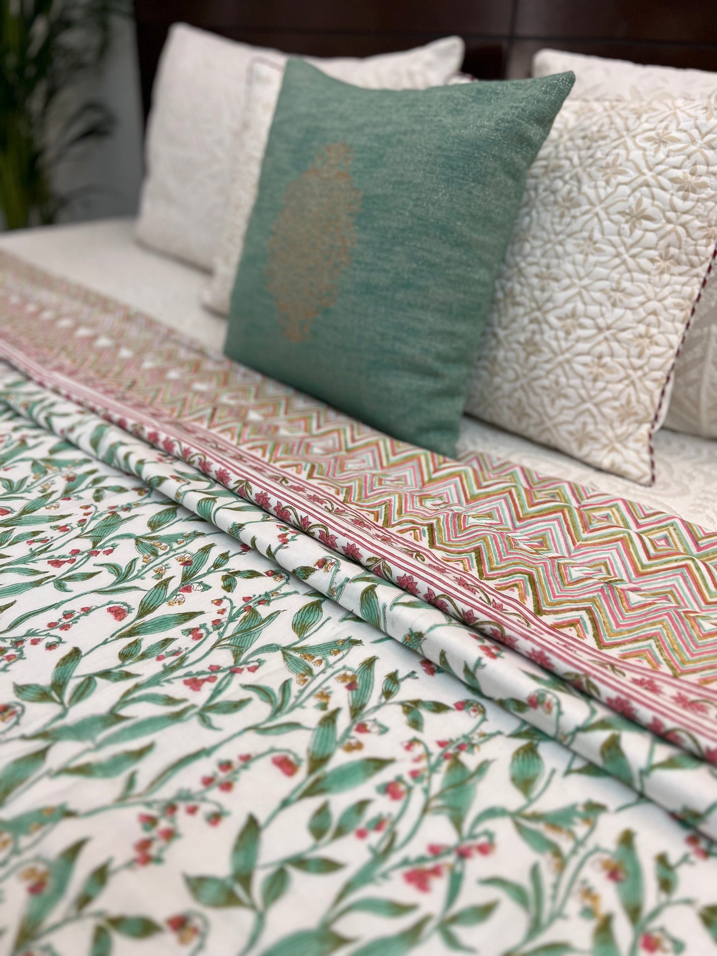 Reversible Hand Block Dohar | King Size | 90*108 Inches | Baag