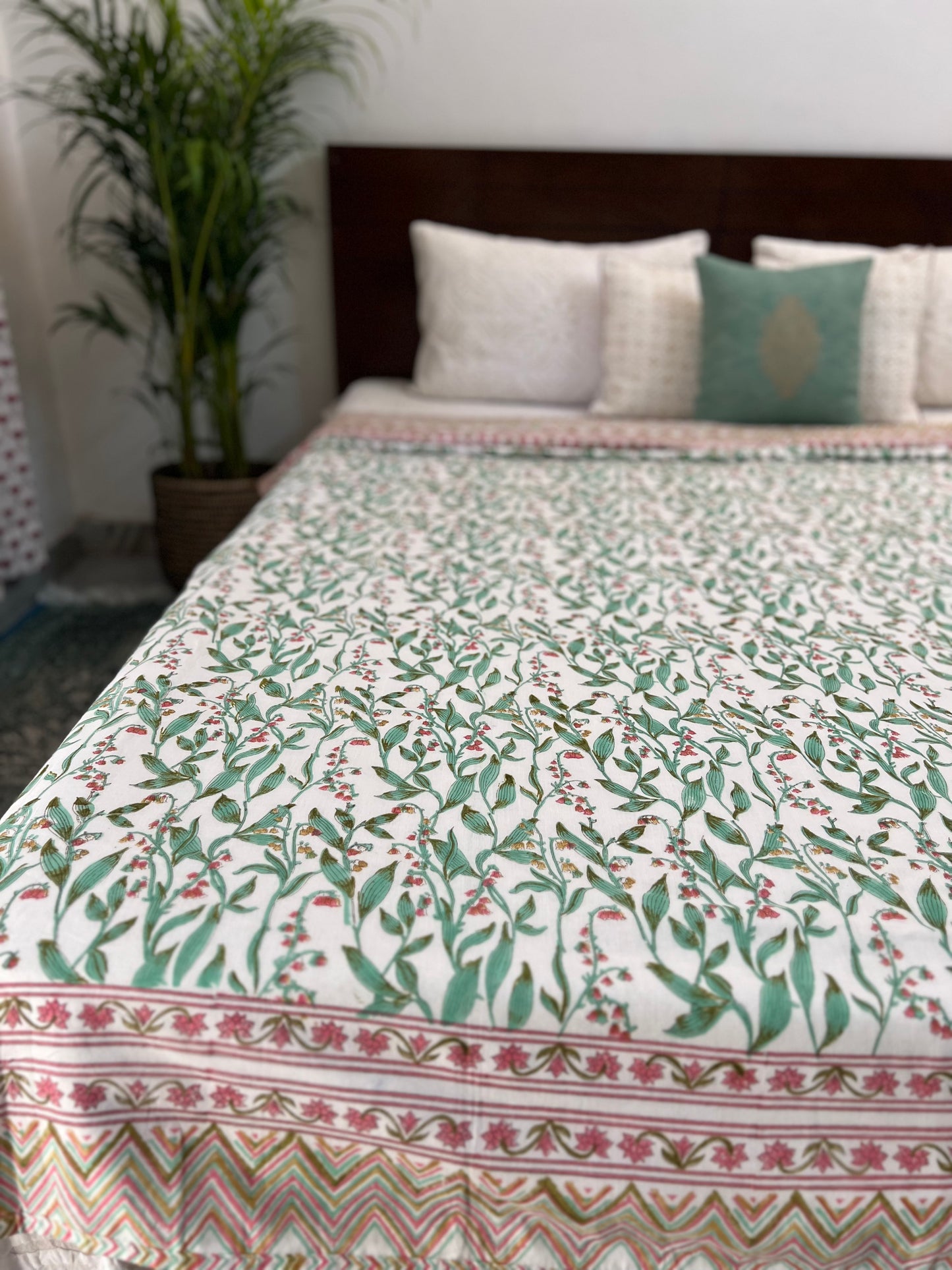 Reversible Hand Block Dohar | King Size | 90*108 Inches | Baag
