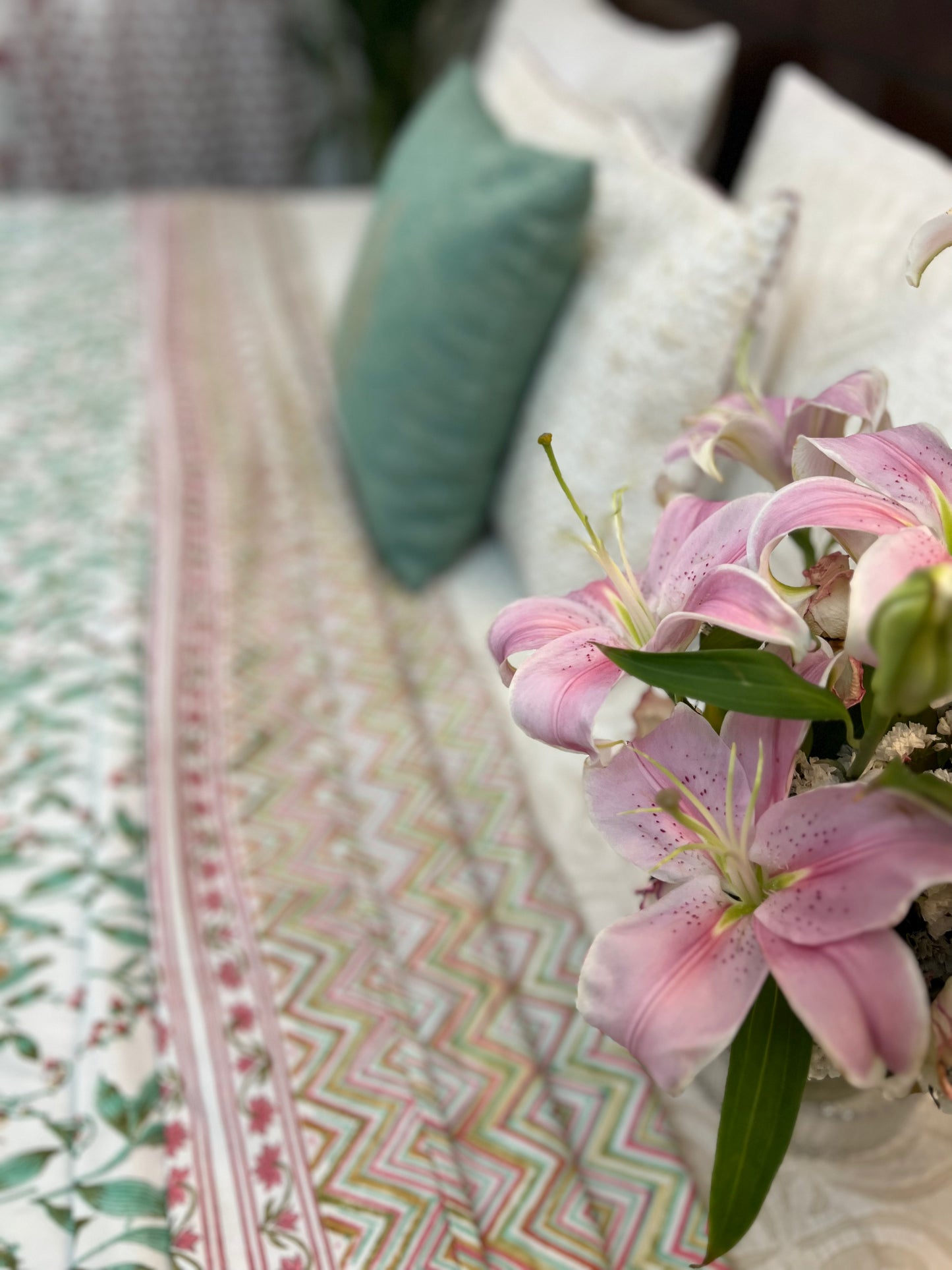 Reversible Hand Block Dohar | King Size | 90*108 Inches | Baag