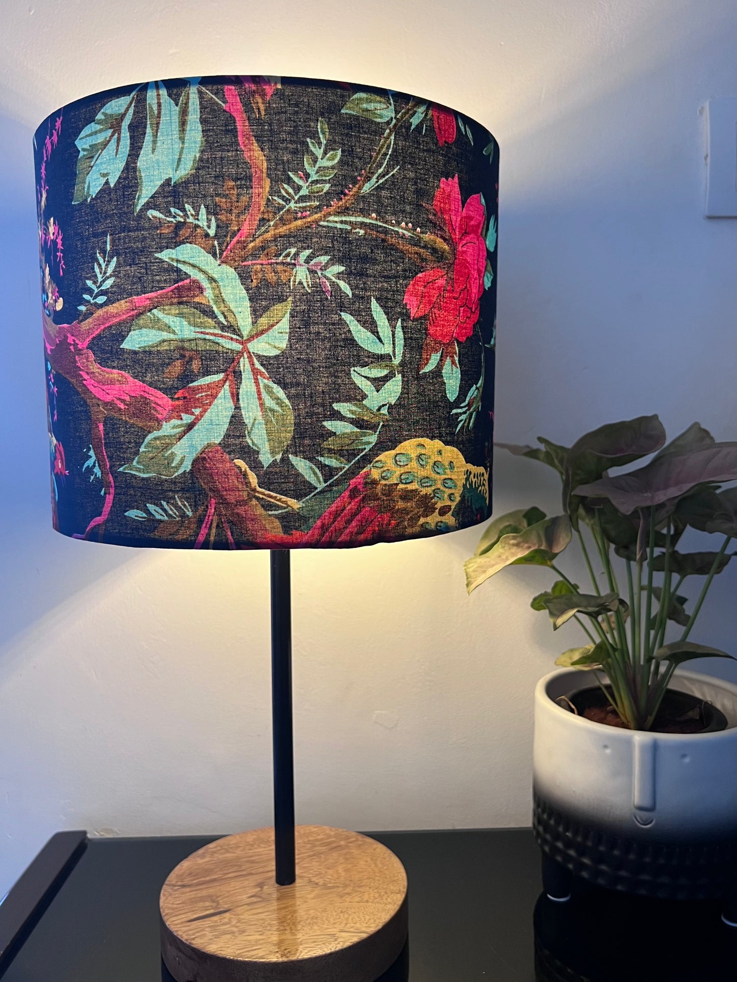 Lamp - Dark Blue Floral