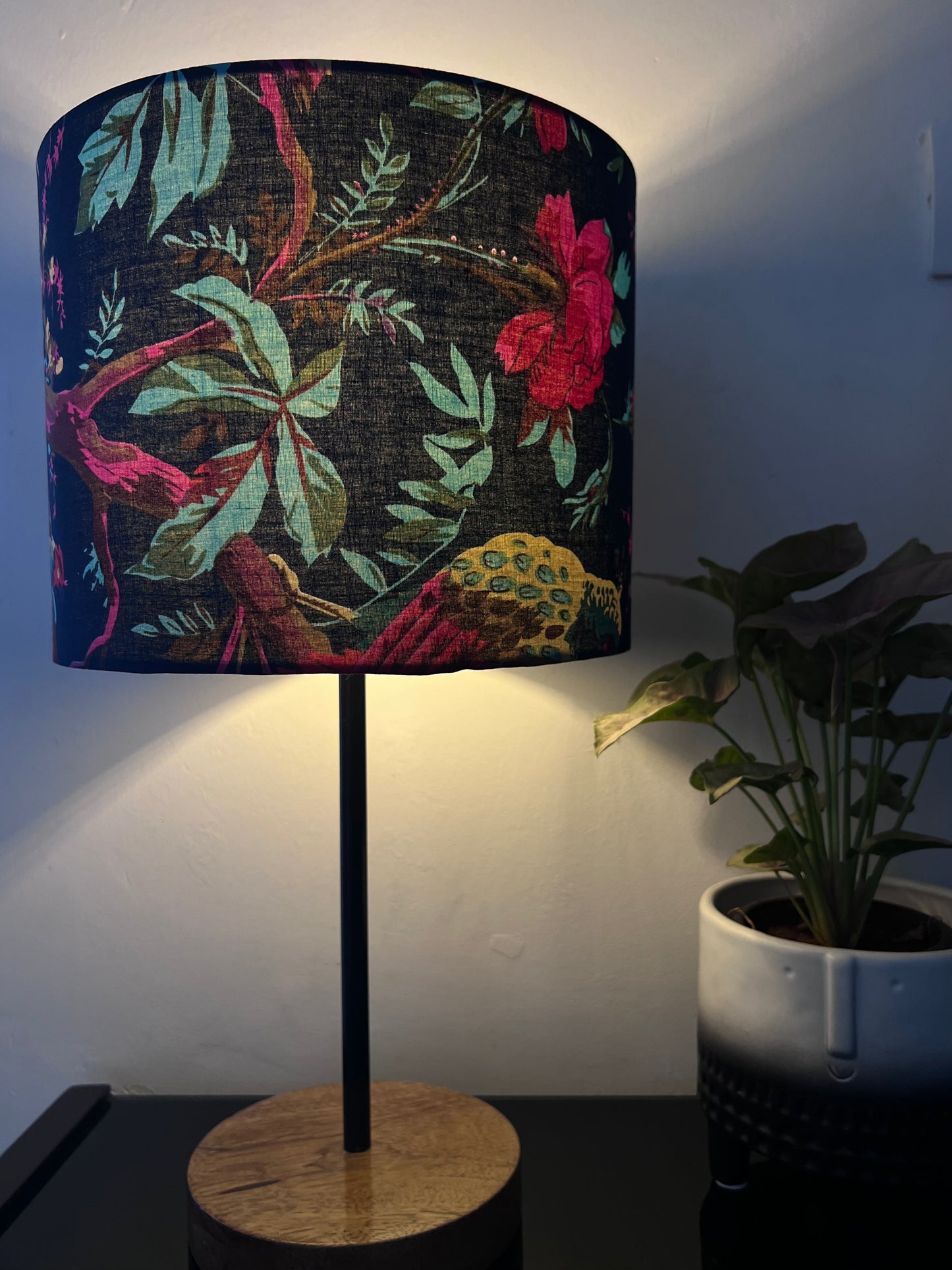 Lamp - Dark Blue Floral