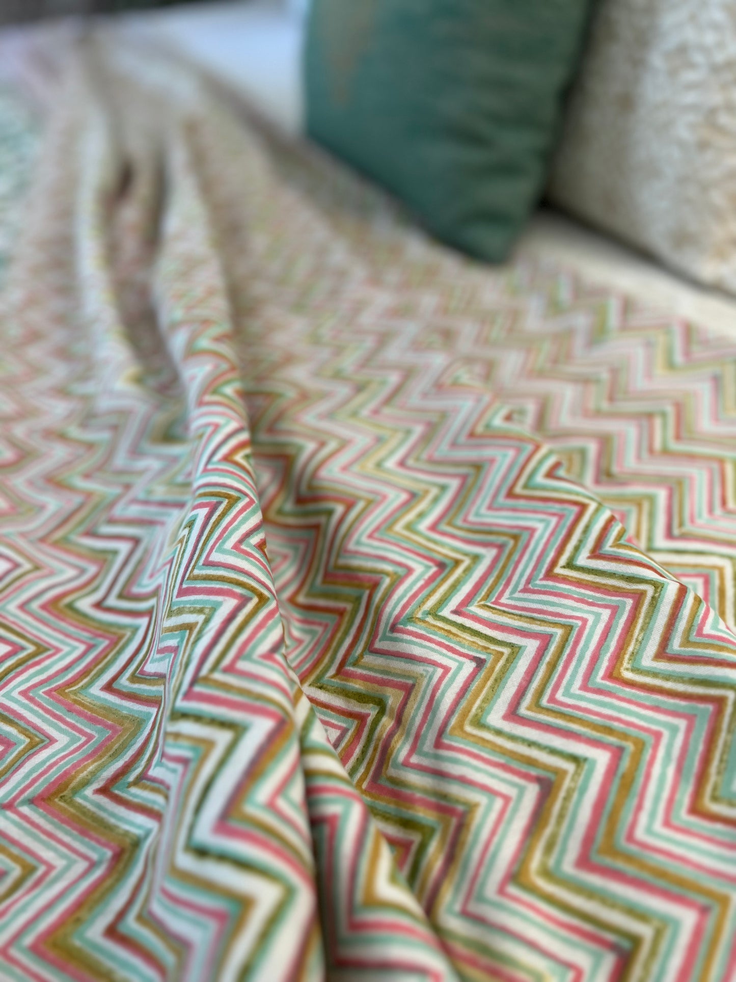 Reversible Hand Block Dohar | King Size | 90*108 Inches | Baag