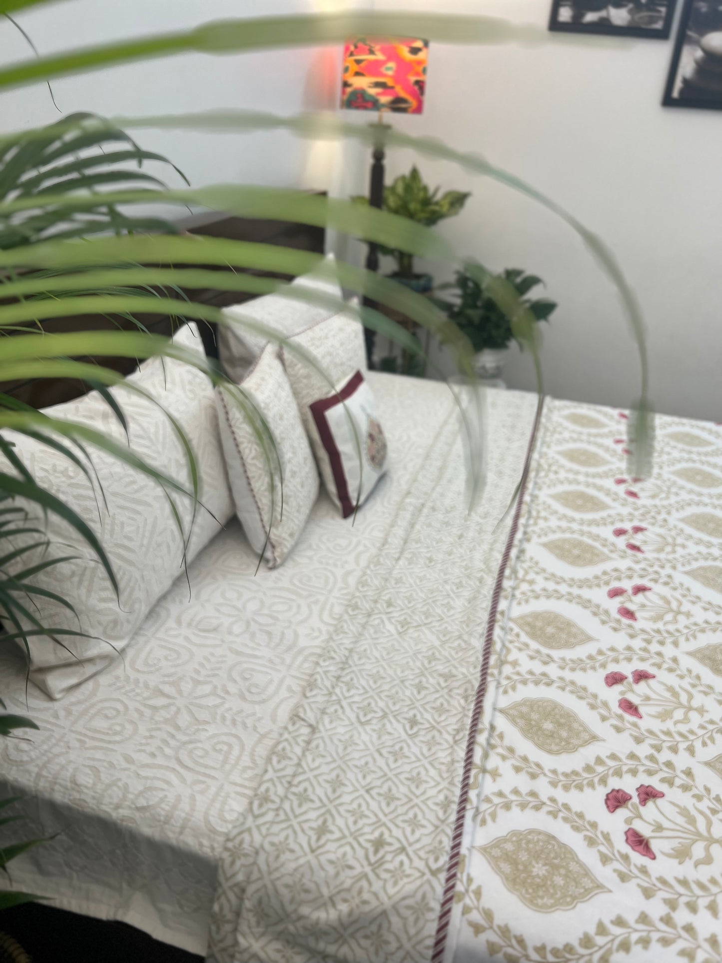 Reversible Hand Block Dohar | King Size | 90*108 Inches | The Golden Light