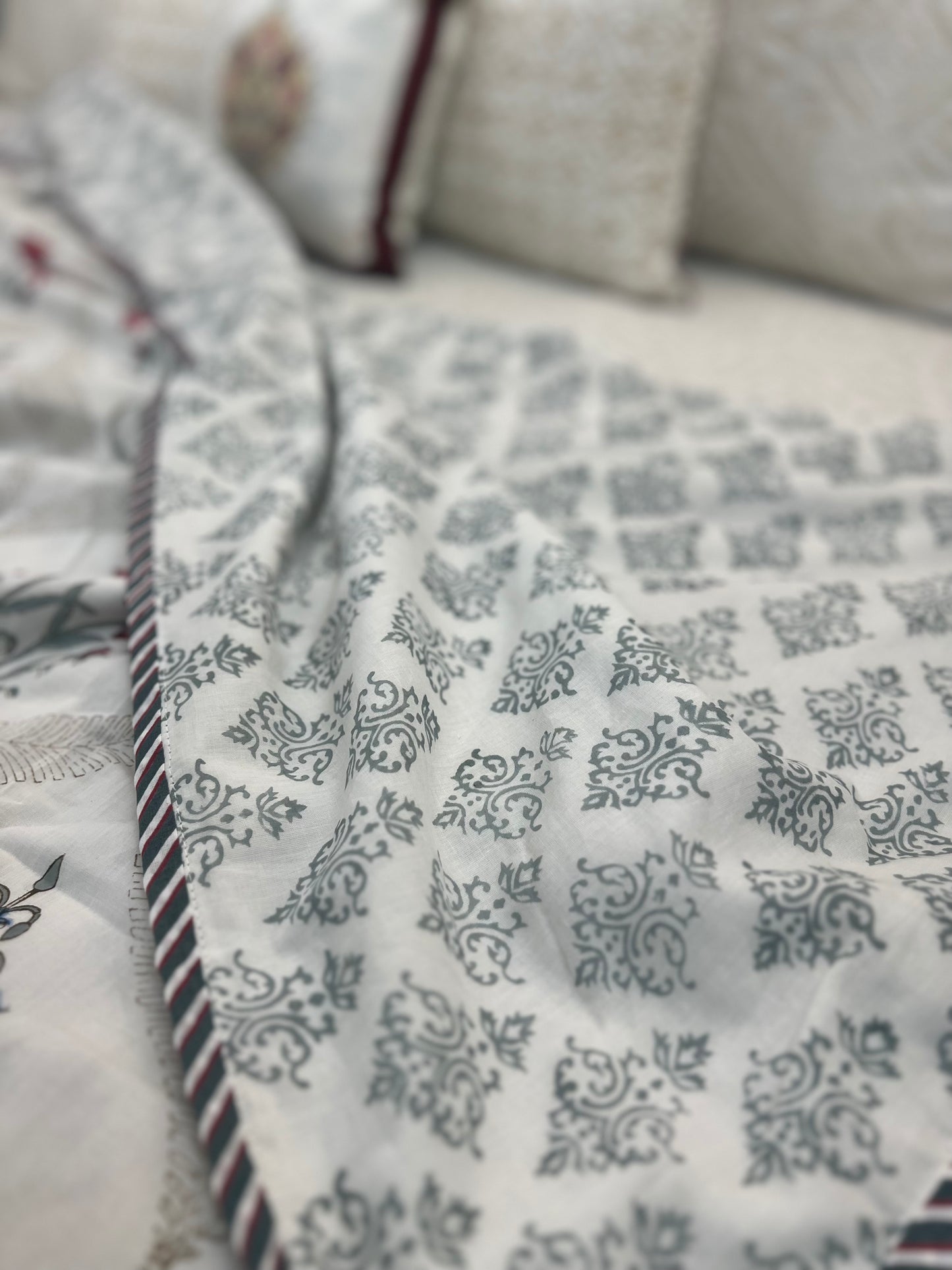 Reversible Hand Block Dohar | Sunahari