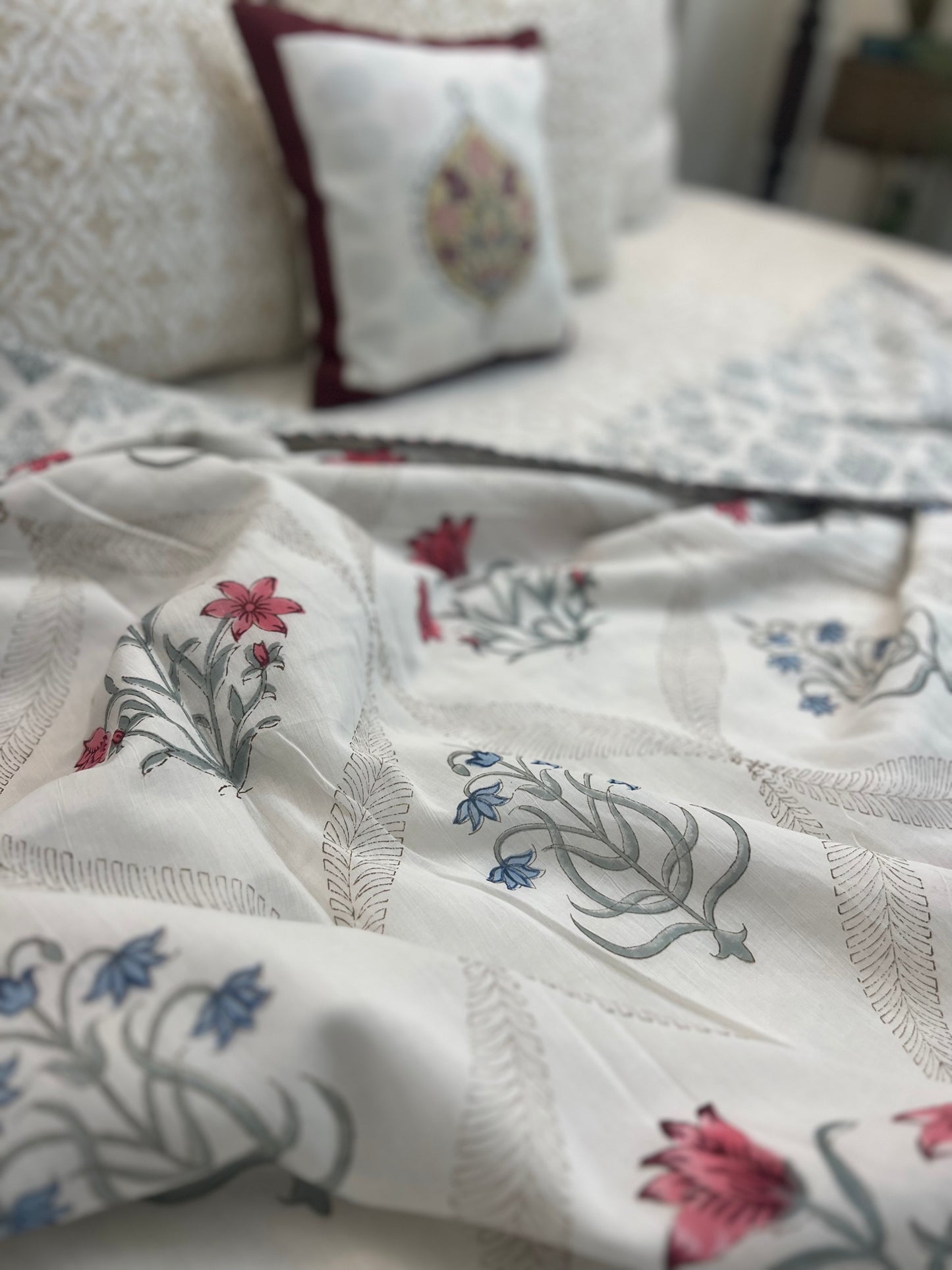 Reversible Hand Block Dohar | Sunahari