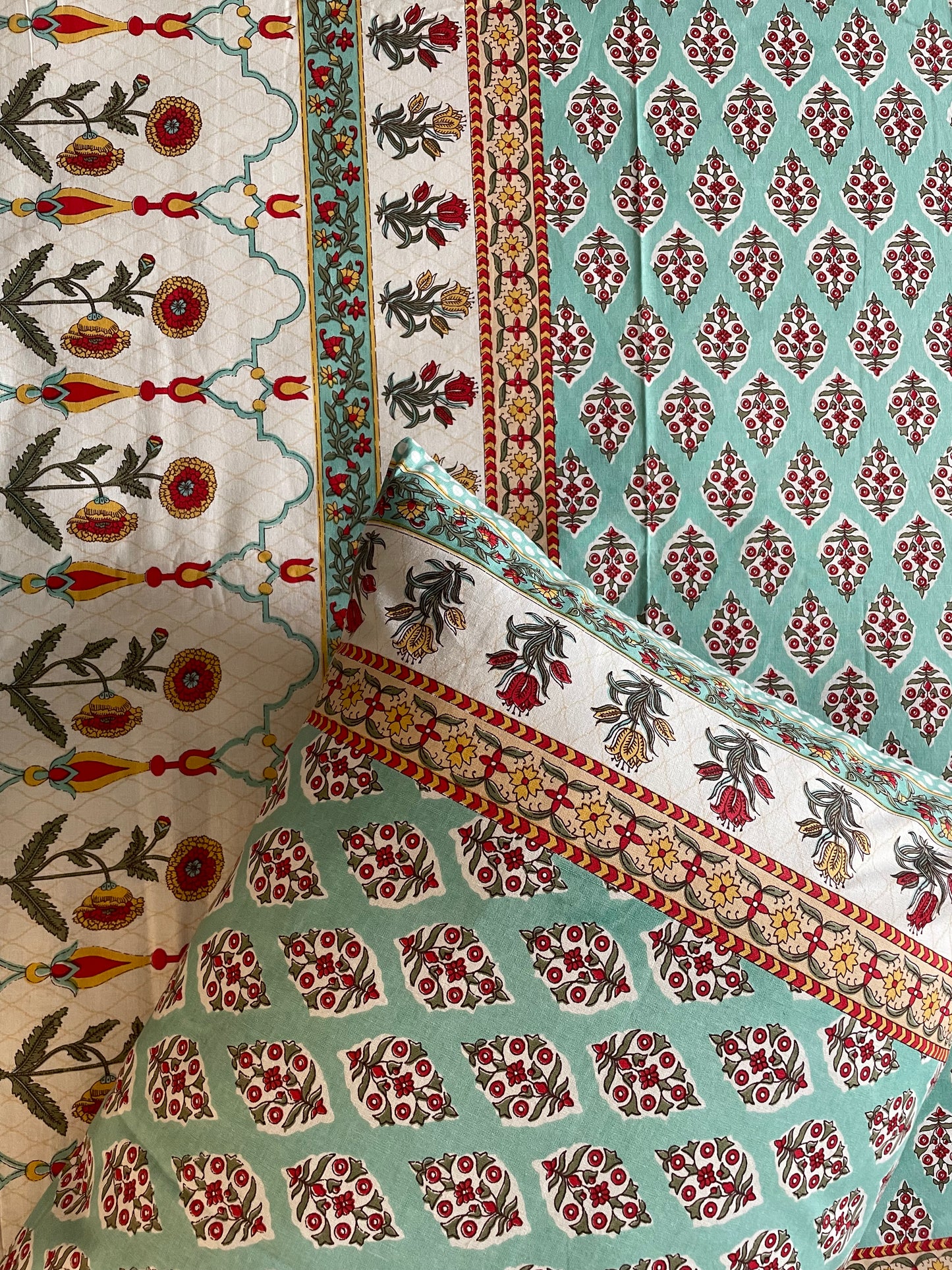 Turquoise Booti- Bedsheet