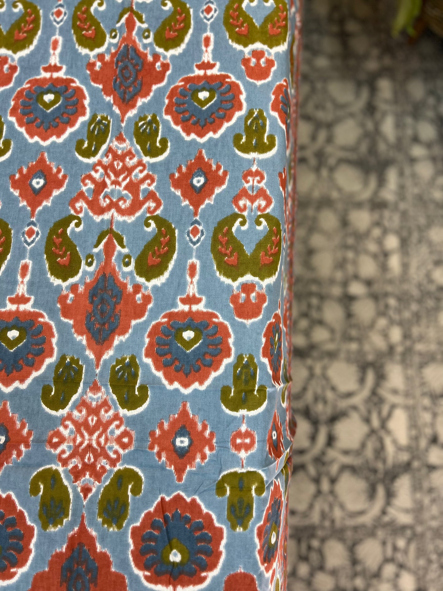 Super King Size | 108*108 inches | Rust,Grey, Green Multicoloured