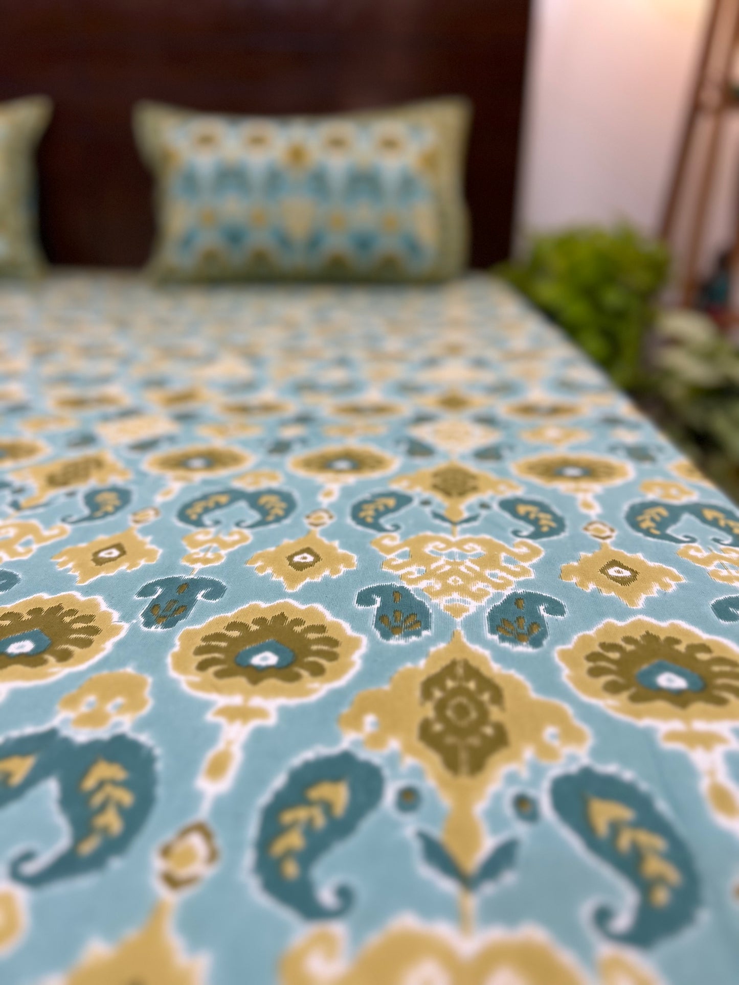 Super King Size | 108*108 inches | Dark Aqua Multicoloured
