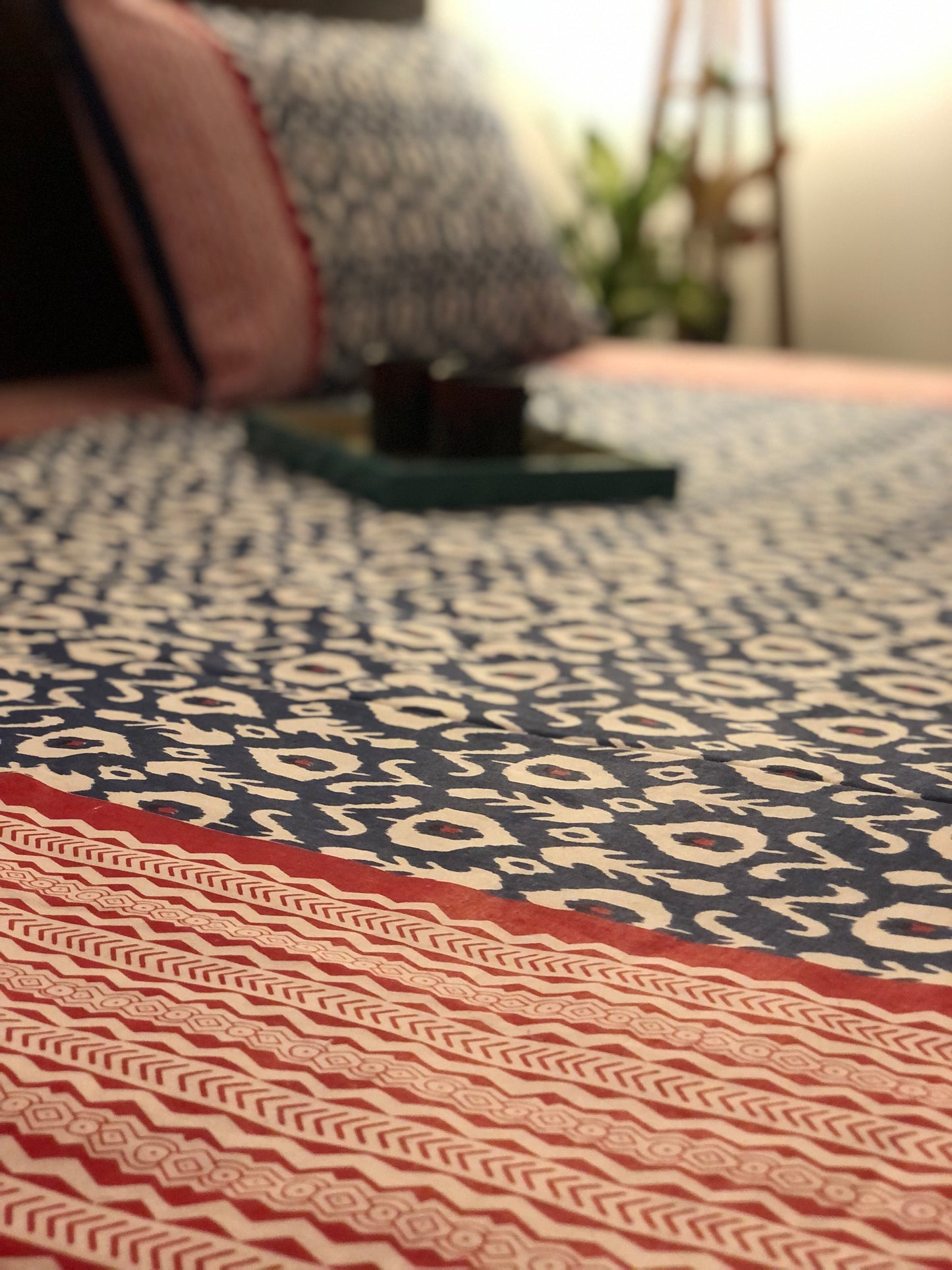 Ikkat Bedsheet | King Size | 90*108
