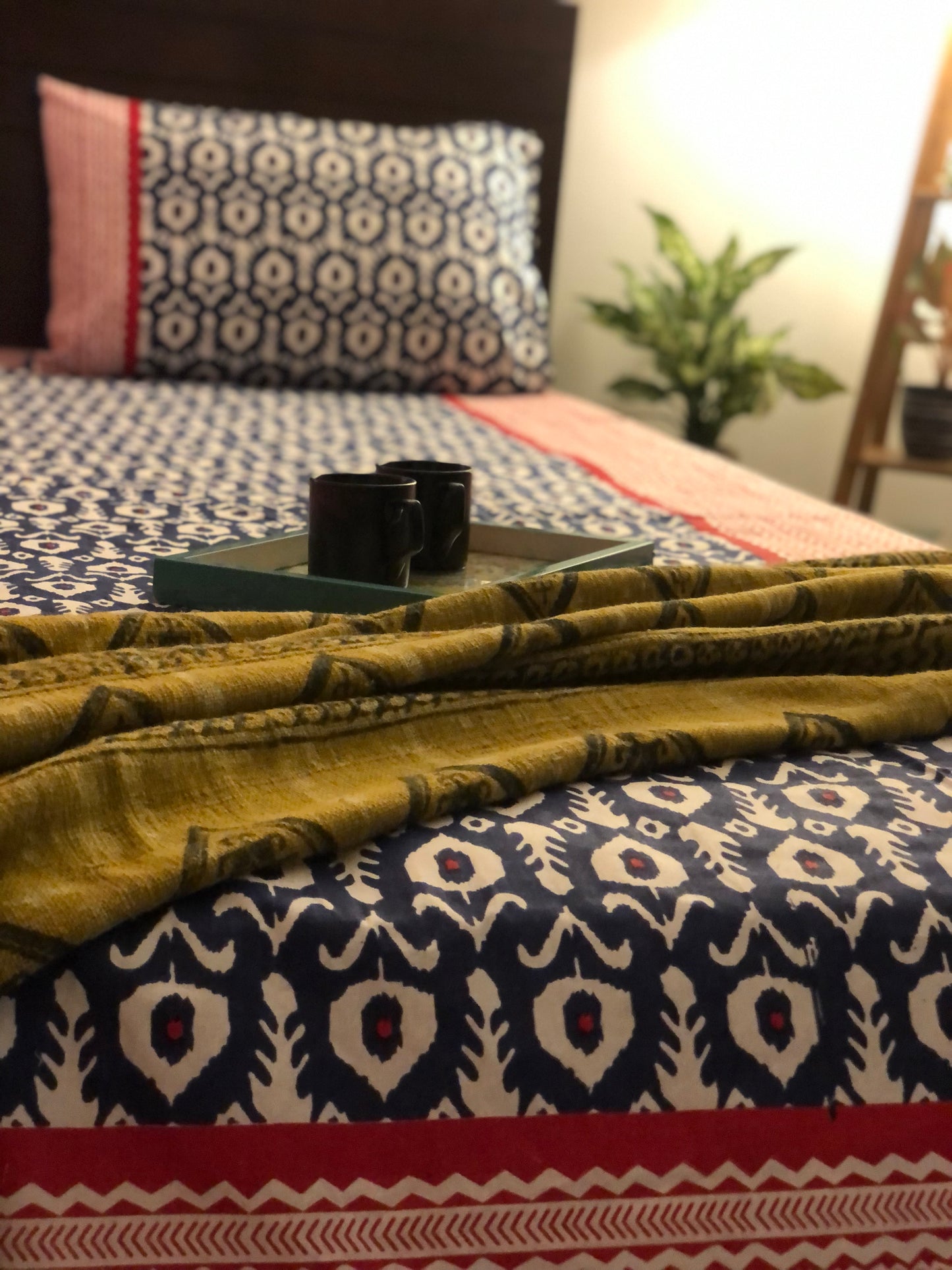 Ikkat Bedsheet | King Size | 90*108