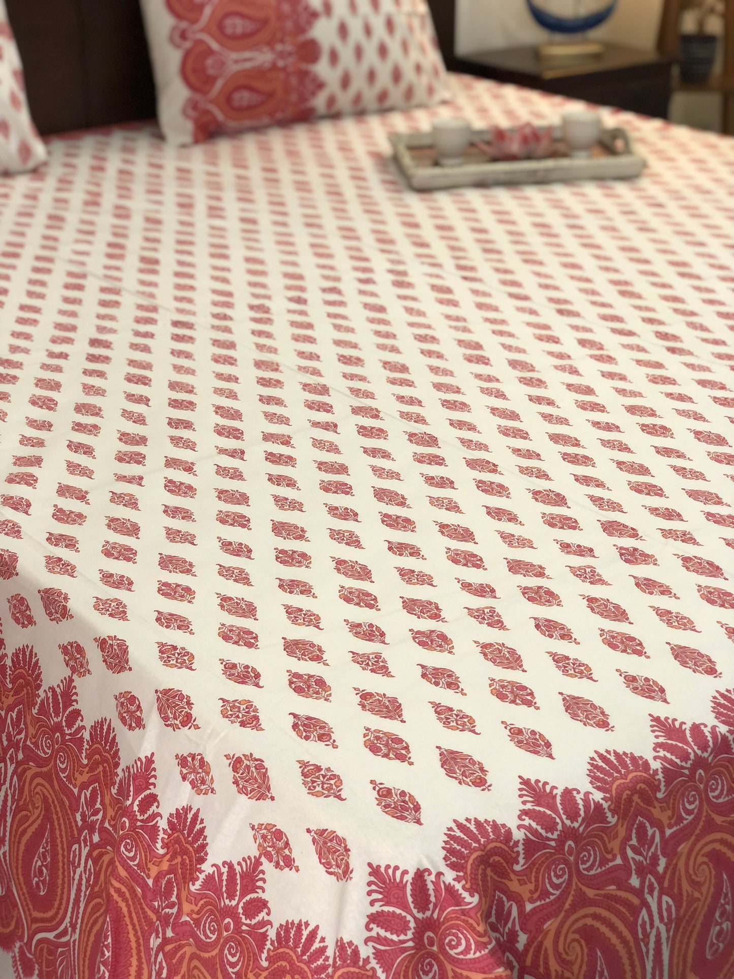 Super King Size | 108*108 Inches | Pink Bloom