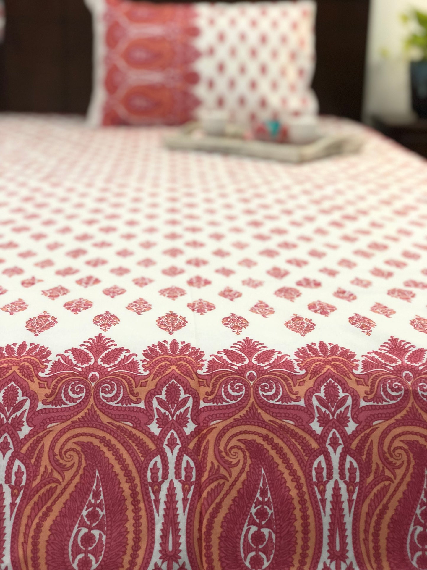 Super King Size | 108*108 Inches | Pink Bloom