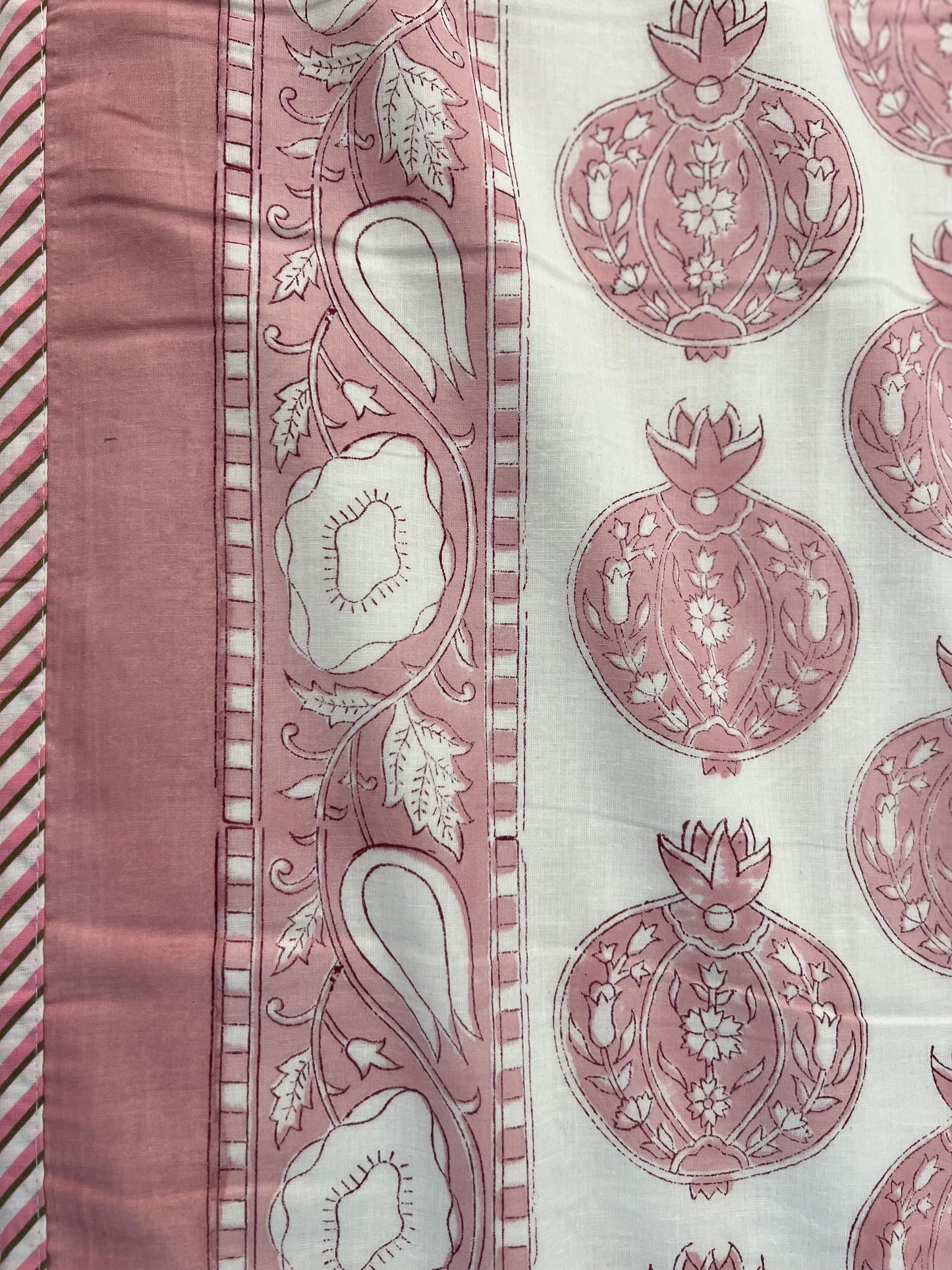 Reversible Hand Block Dohar | Single Size | 60*90 Inches | Pomegranate