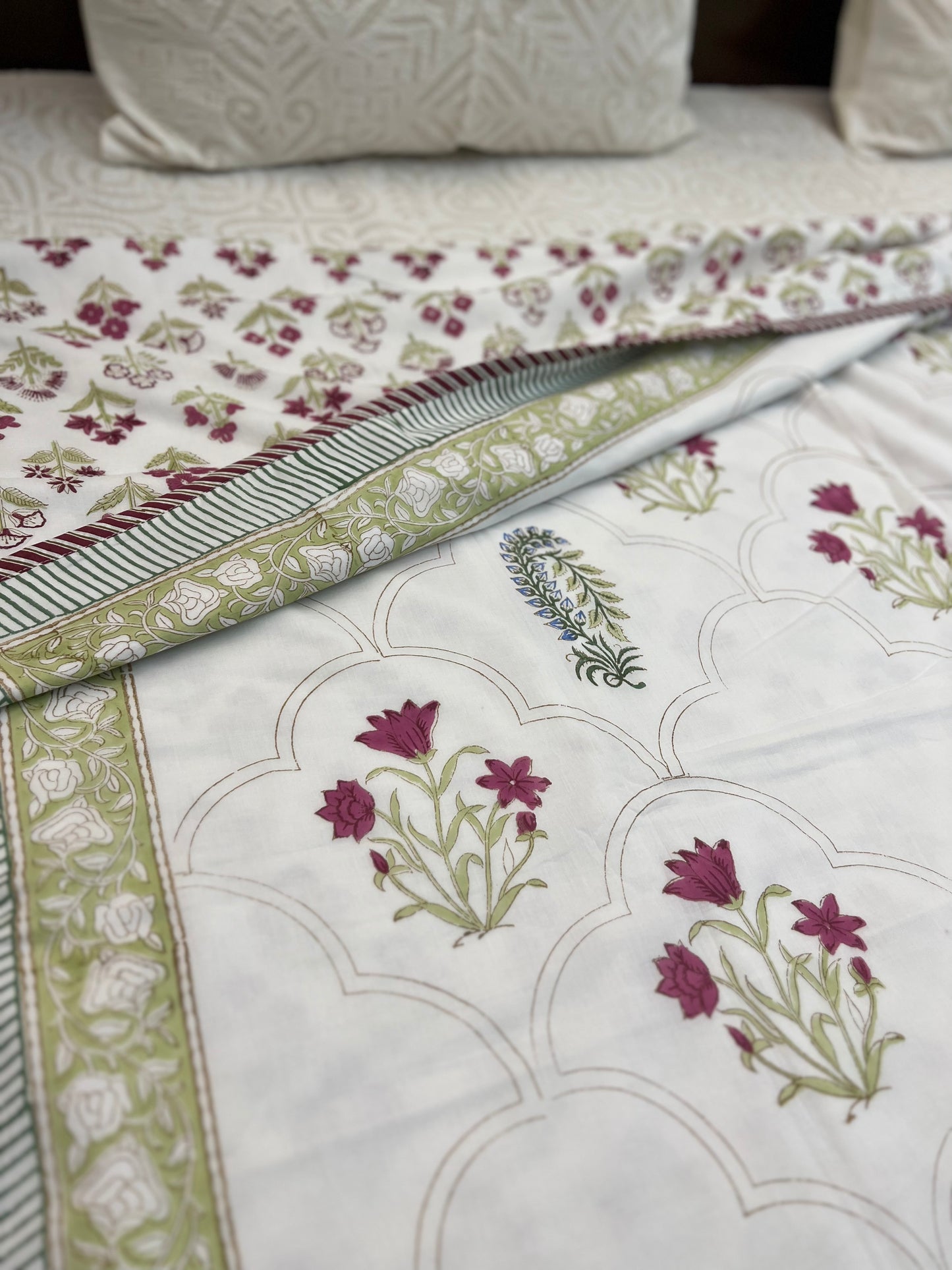 Reversible Hand Block Dohar | Single Size | 60*90 Inches | Earthen Nest