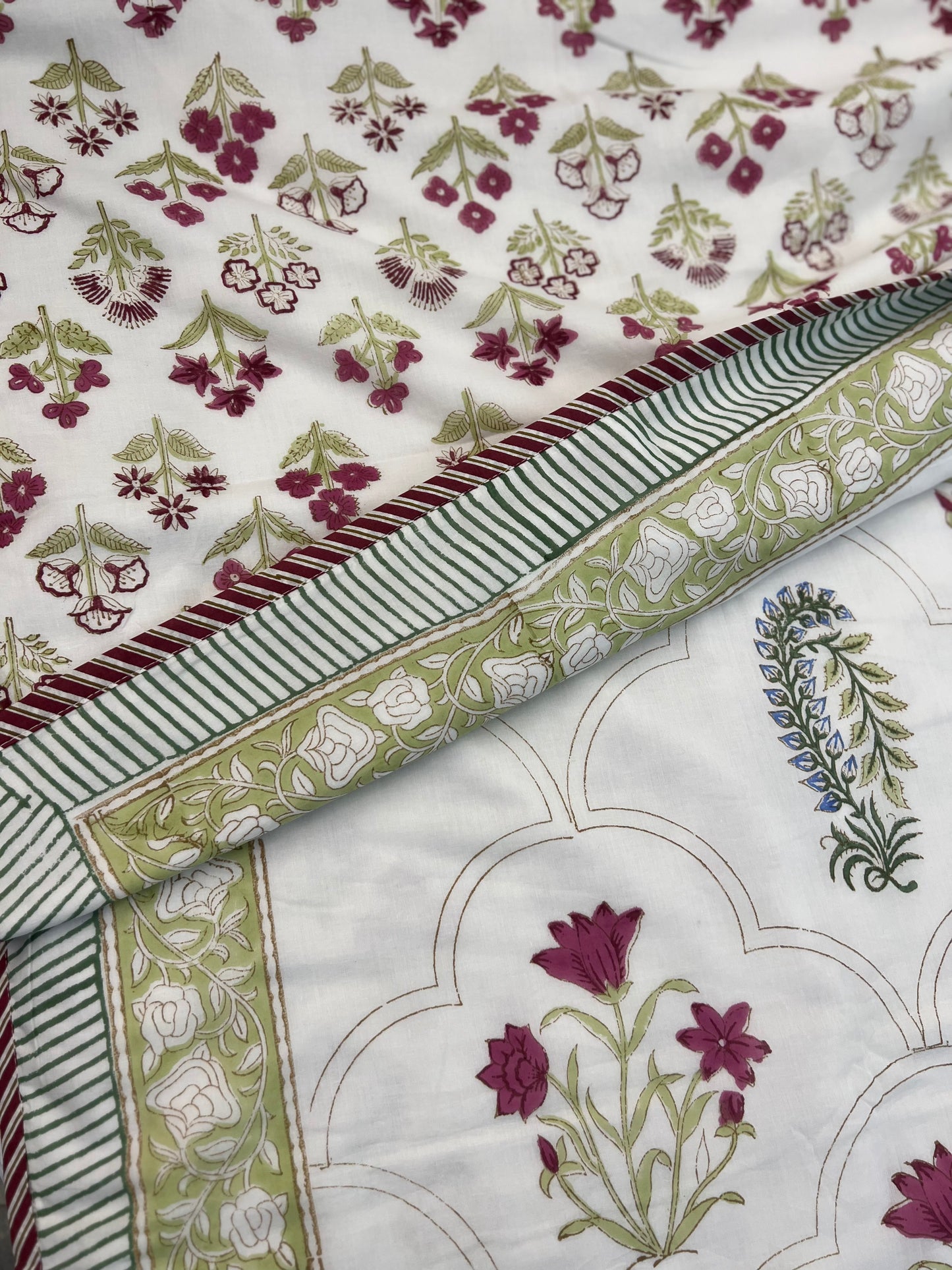 Reversible Hand Block Dohar | Single Size | 60*90 Inches | Earthen Nest