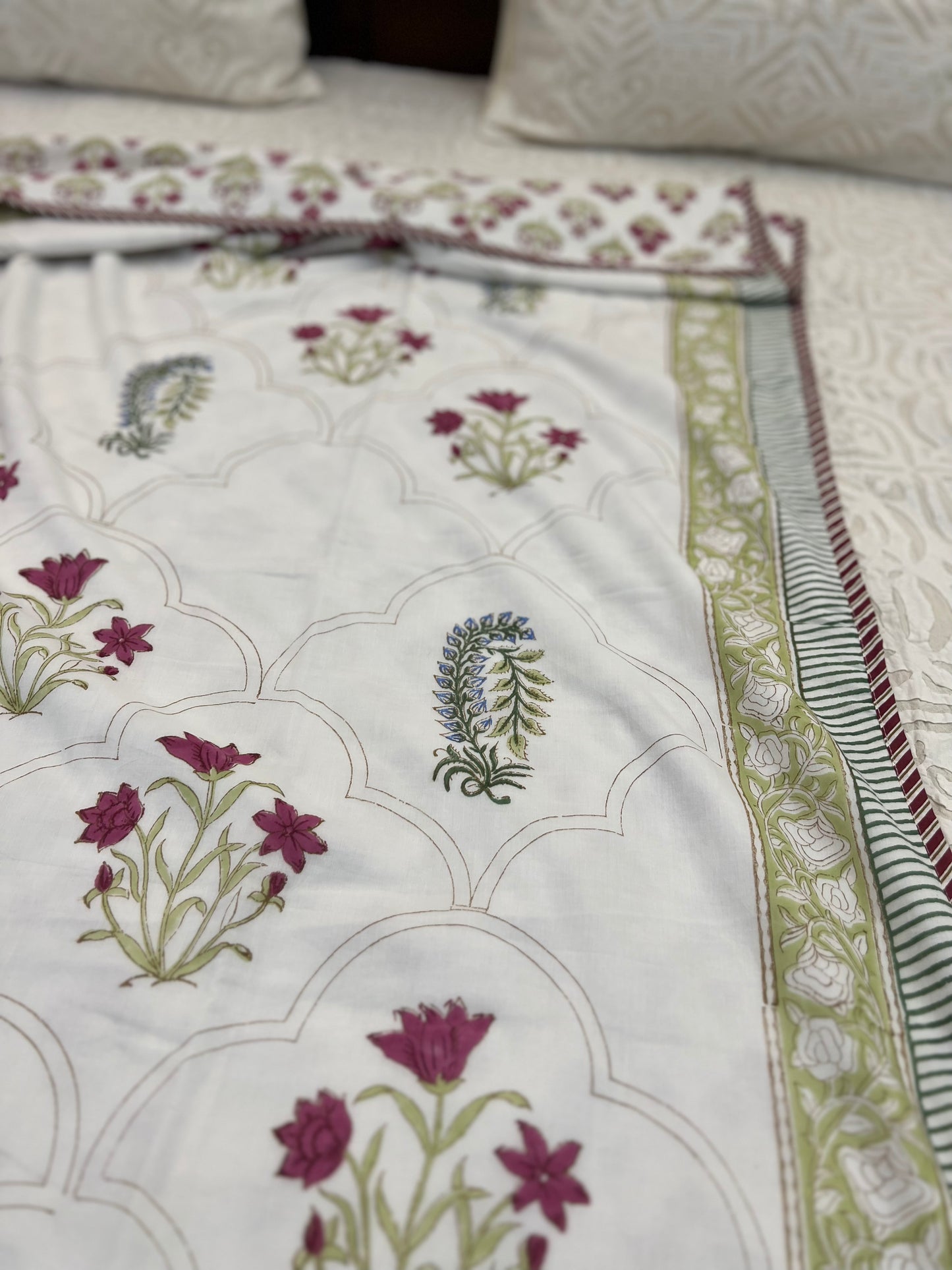 Reversible Hand Block Dohar | Single Size | 60*90 Inches | Earthen Nest