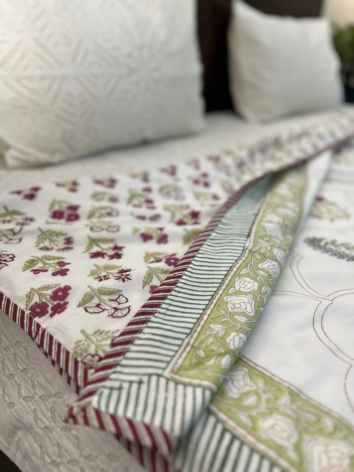 Reversible Hand Block Dohar | Single Size | 60*90 Inches | Earthen Nest