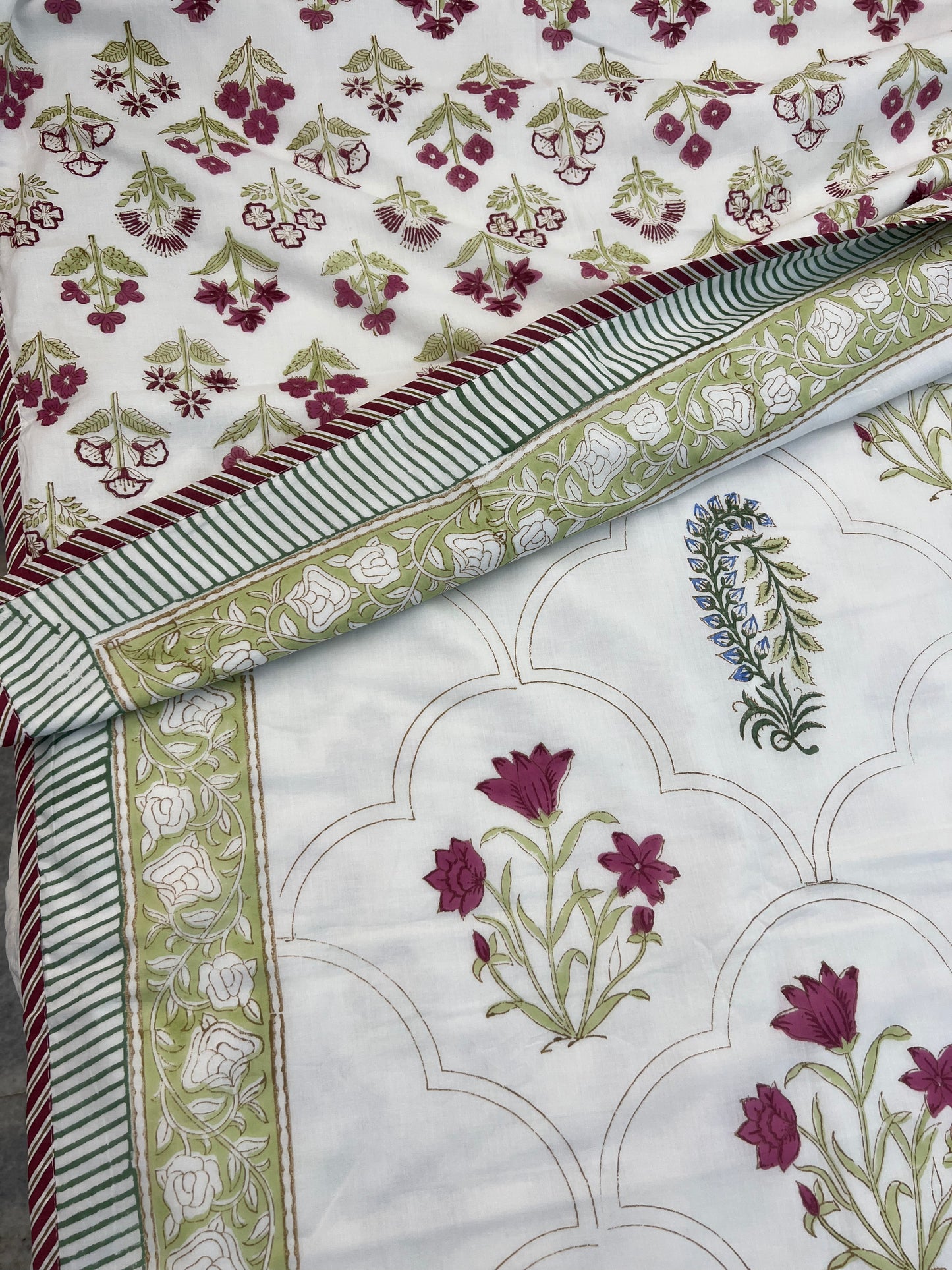Reversible Hand Block Dohar | Single Size | 60*90 Inches | Earthen Nest
