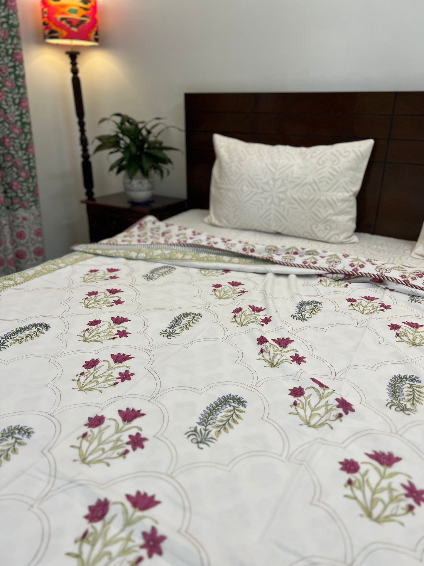 Reversible Hand Block Dohar | Single Size | 60*90 Inches | Earthen Nest