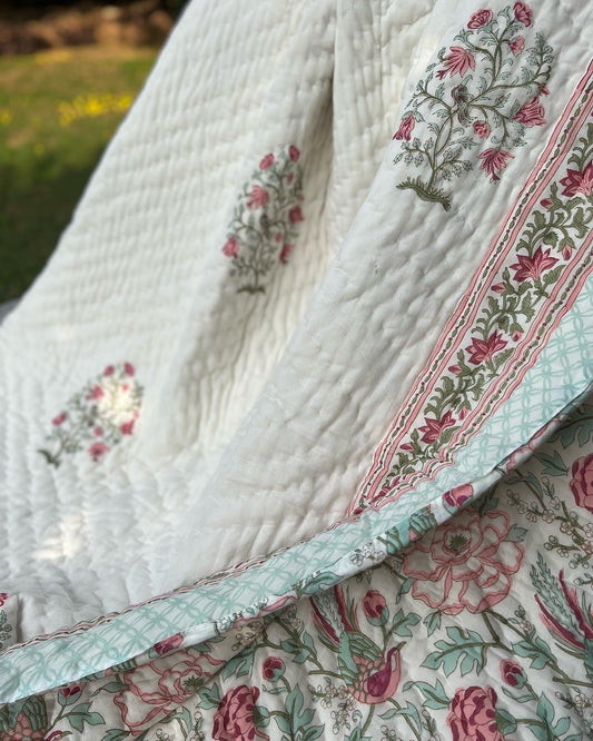 Reversible Hand Block Quilt | The Nest