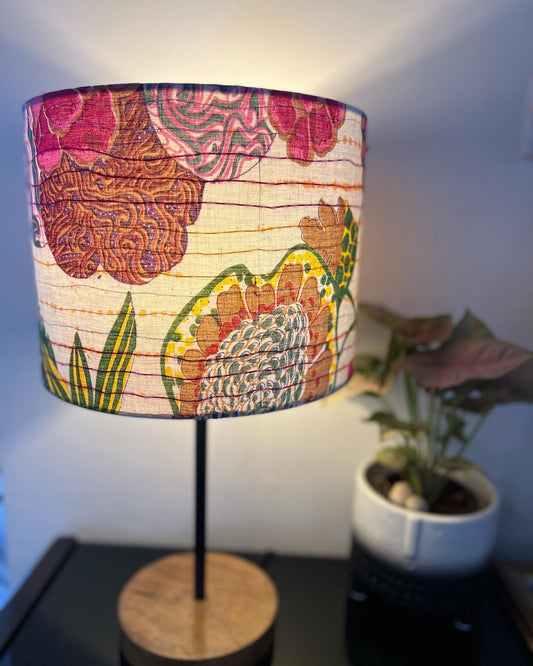 Lamp - Kantha | White Floral