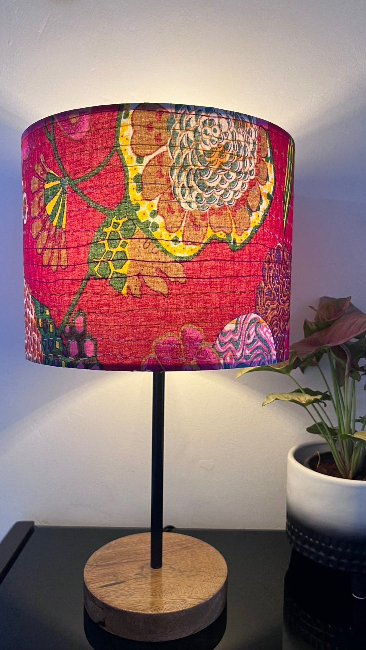 Lamp - Red Kantha