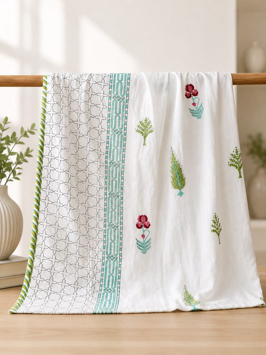 Reversible Hand Block Dohar | Breeze