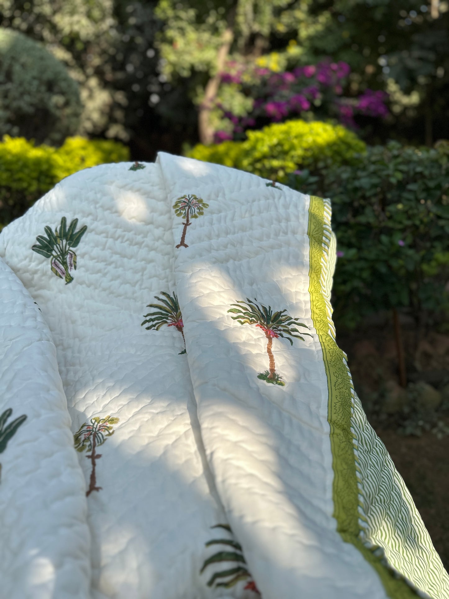 Reversible Hand Block Quilt | Jungle Canopy