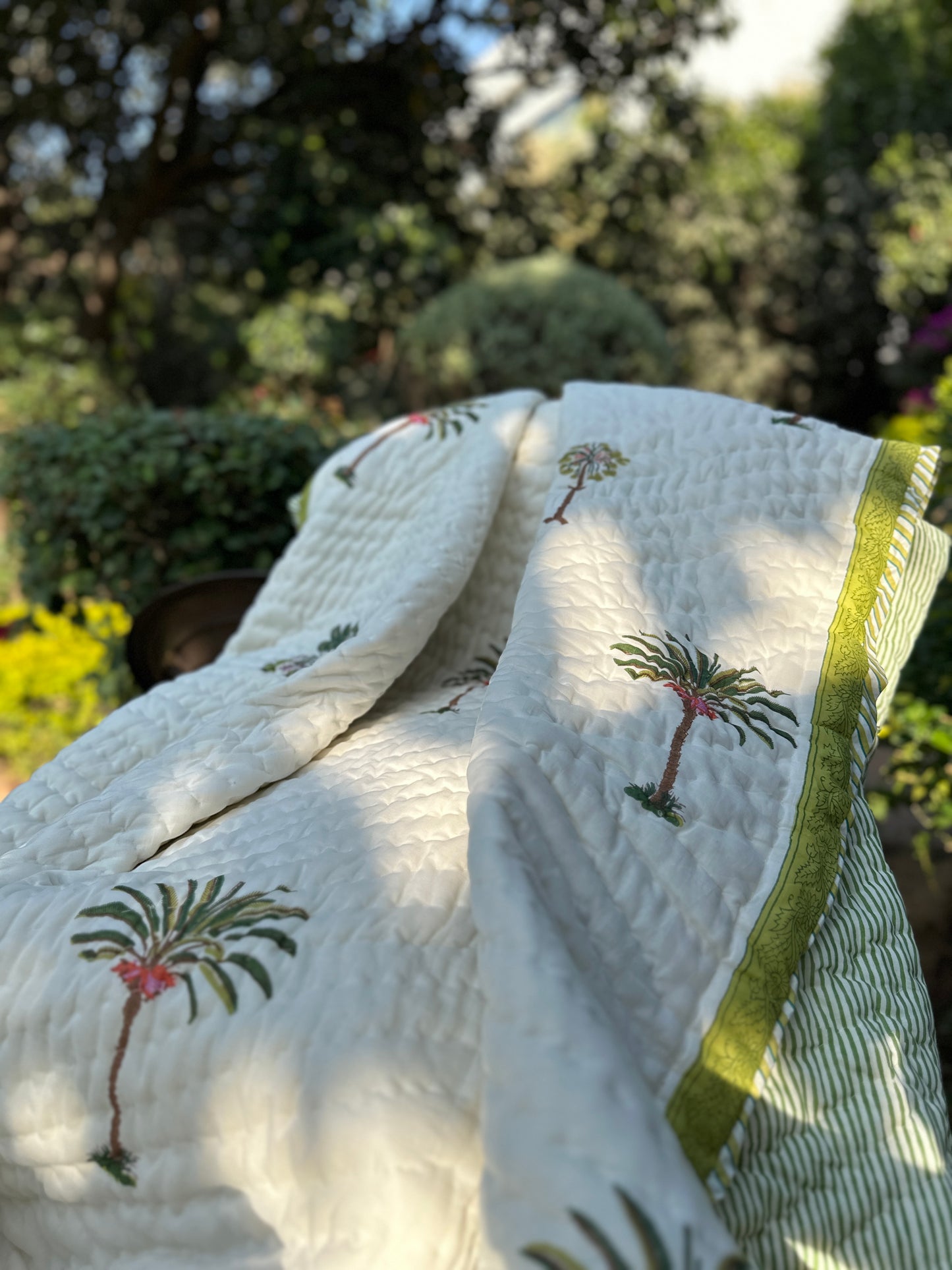 Reversible Hand Block Quilt | Jungle Canopy