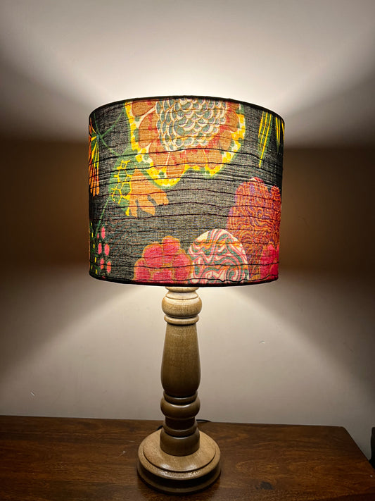 Lamp - Kantha | Black Floral