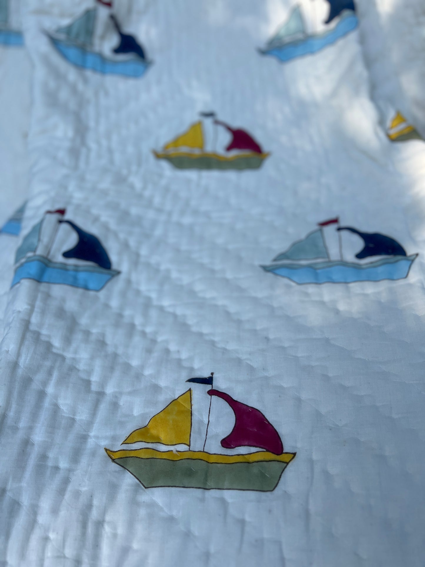 Reversible Hand Block Quilt | Kids | 60*90 Inches | Sail Away