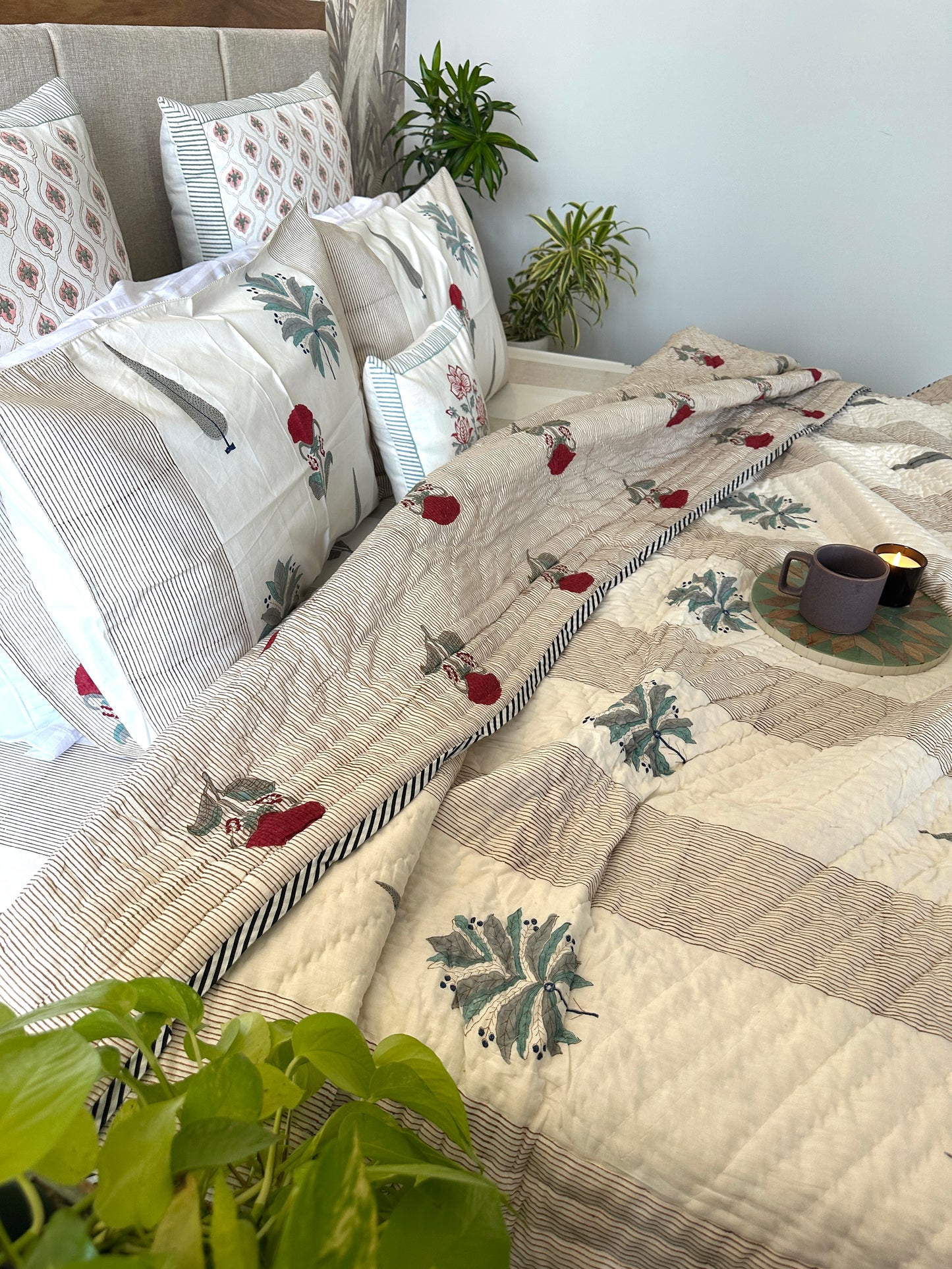 Reversible Hand Block Quilt | Urban Zen