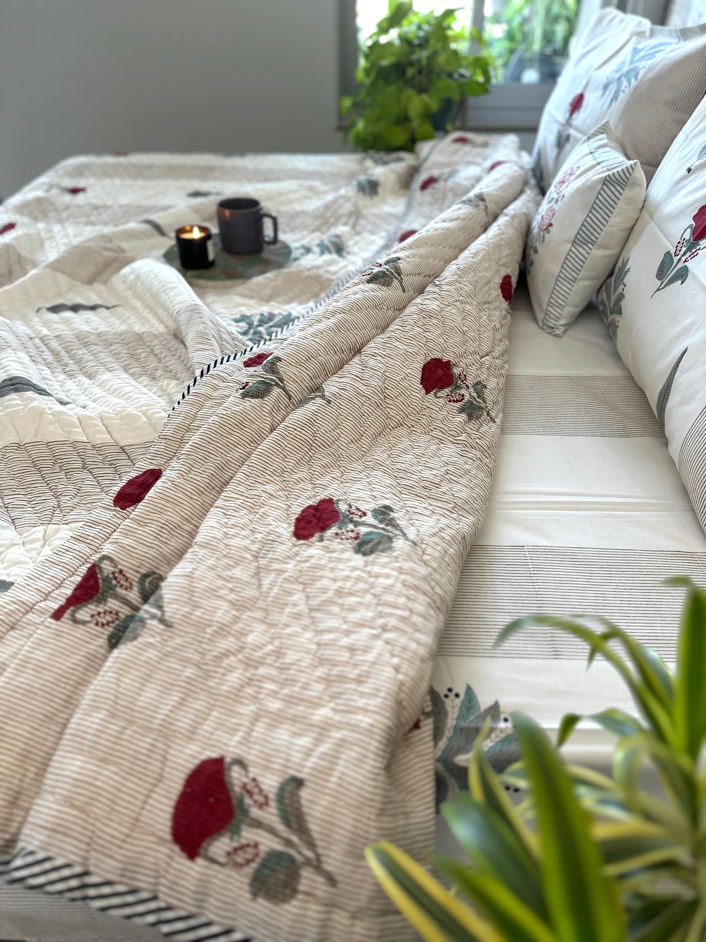 Reversible Hand Block Quilt | Urban Zen