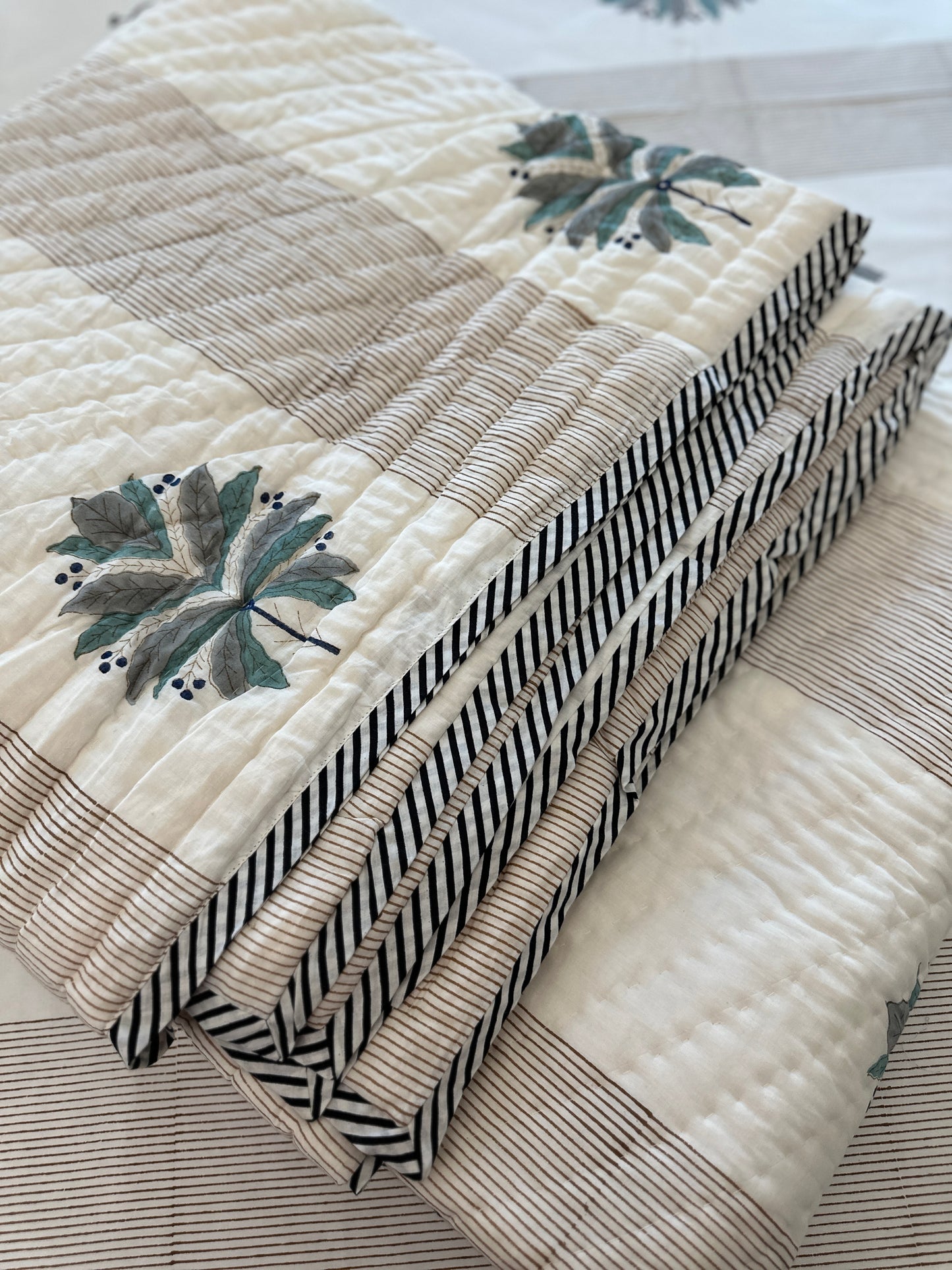 Reversible Hand Block Quilt | Urban Zen