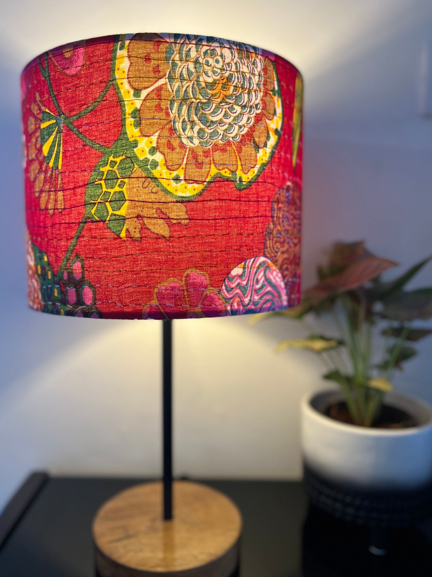 Lamp - Red Kantha