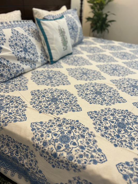 Super King Size | 108*108 Inches | Blue Pattern