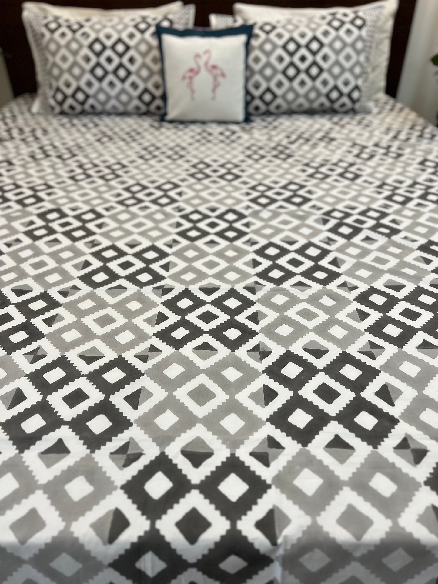 Grey's | Hand Block Bedsheet